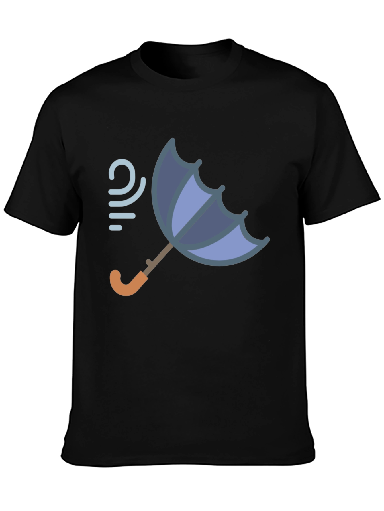 Windy Weather Umbrella Graphic T-Shirt