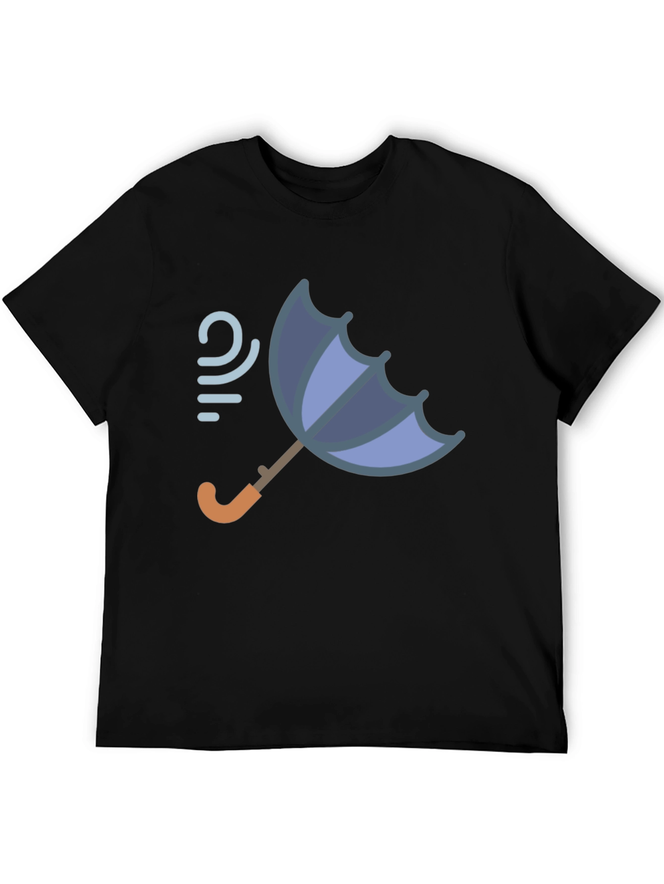 Windy Weather Umbrella Graphic T-Shirt