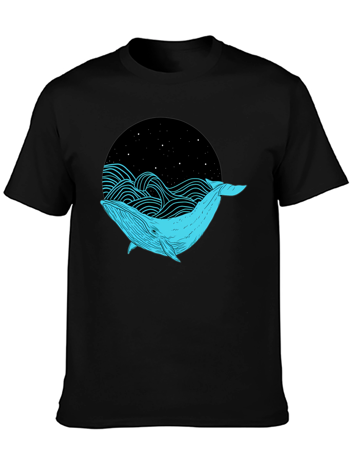 Whale Graphic Black T-Shirt - Unique Design