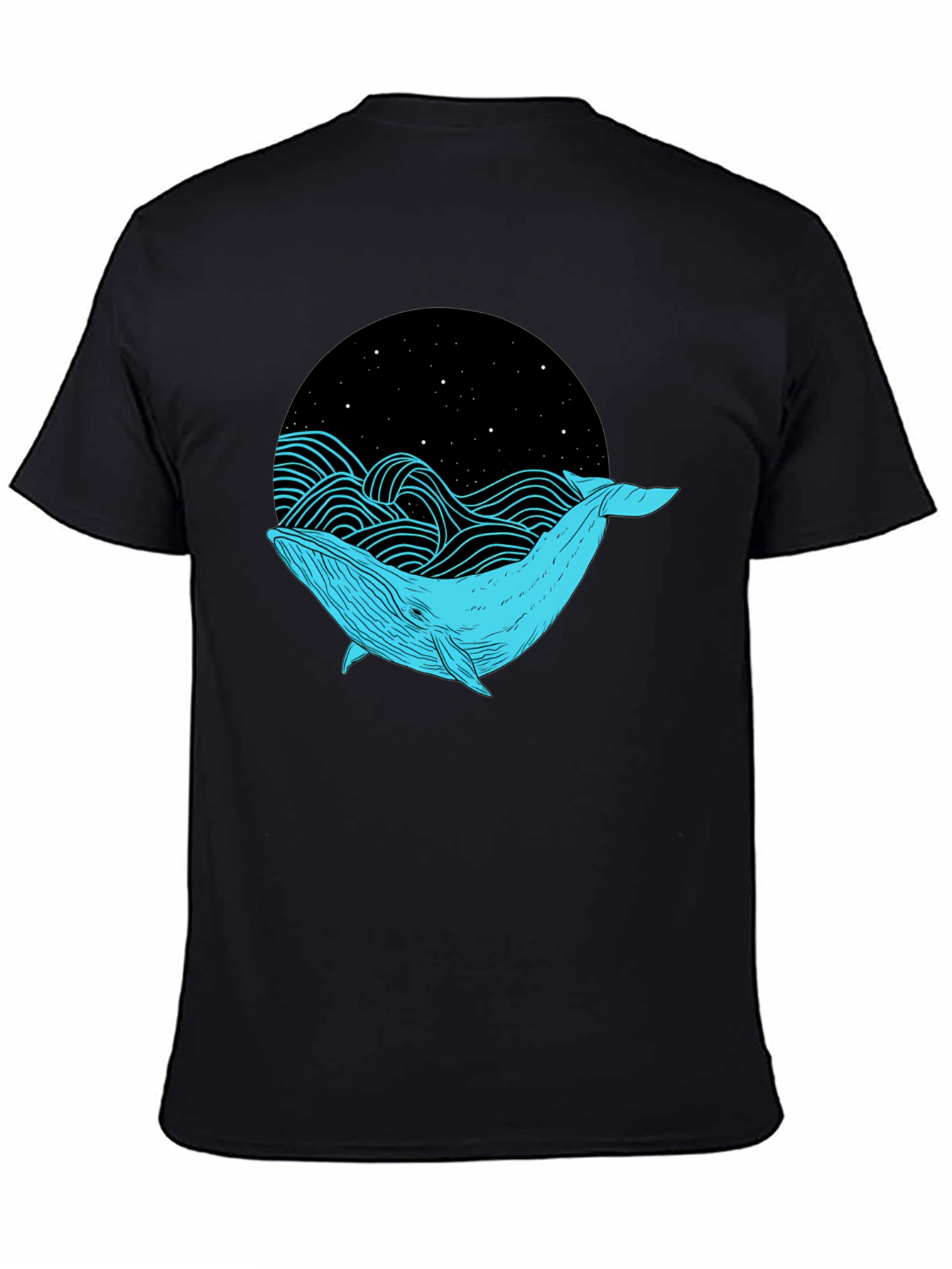 Whale Graphic Black T-Shirt - Unique Design