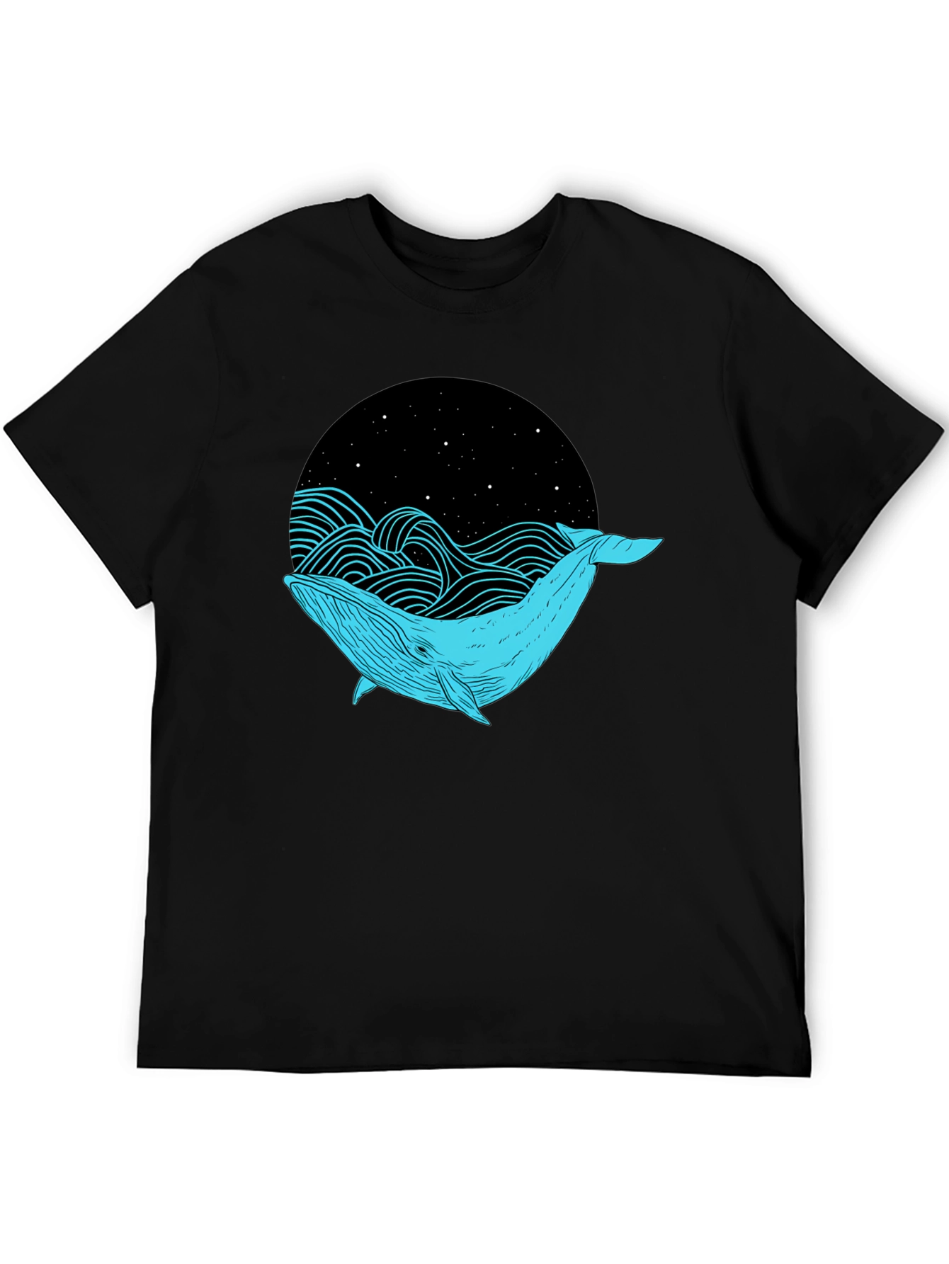 Whale Graphic Black T-Shirt - Unique Design
