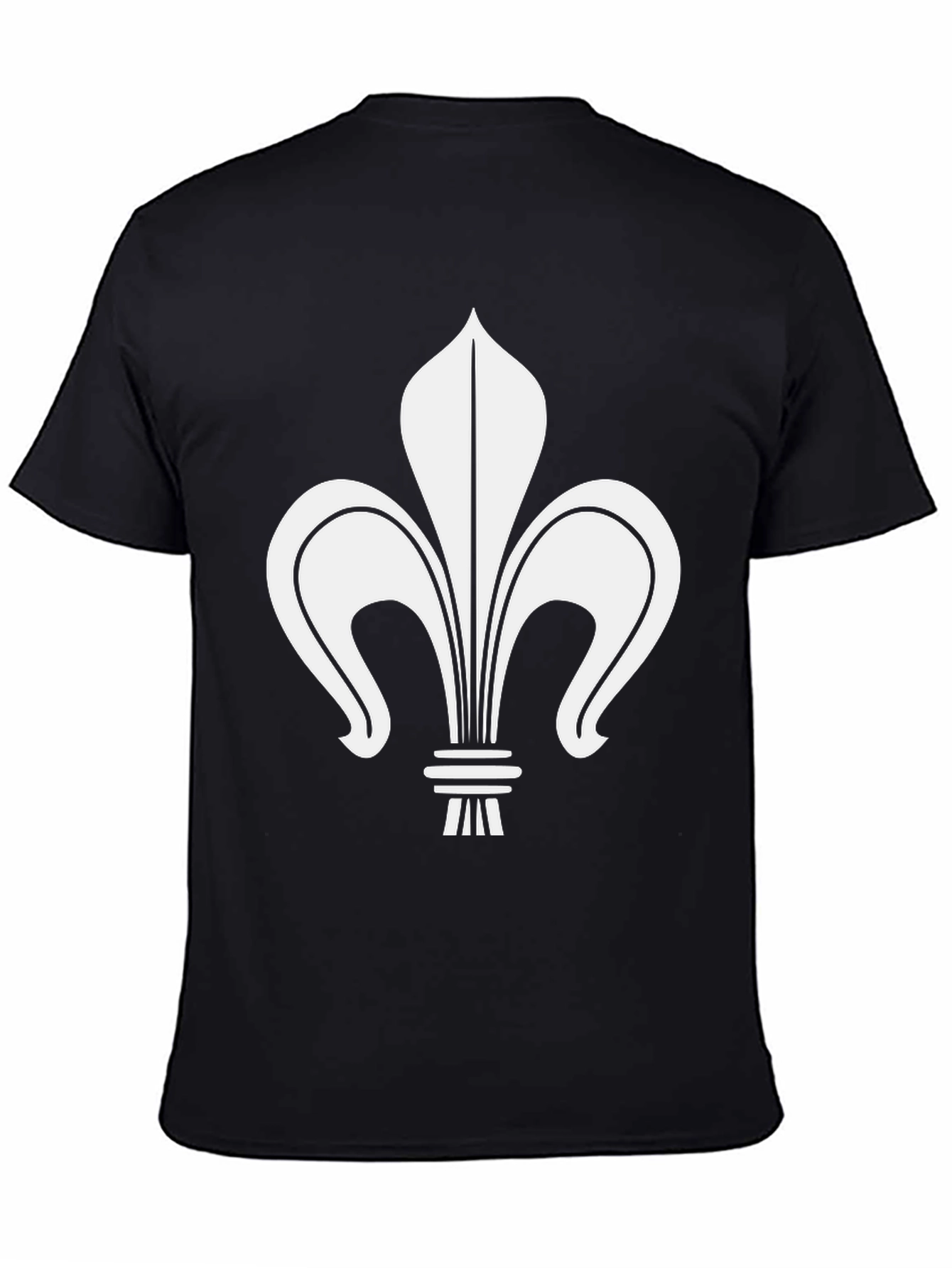 Fleur-de-lis Graphic Tee - Casual Black T-Shirt