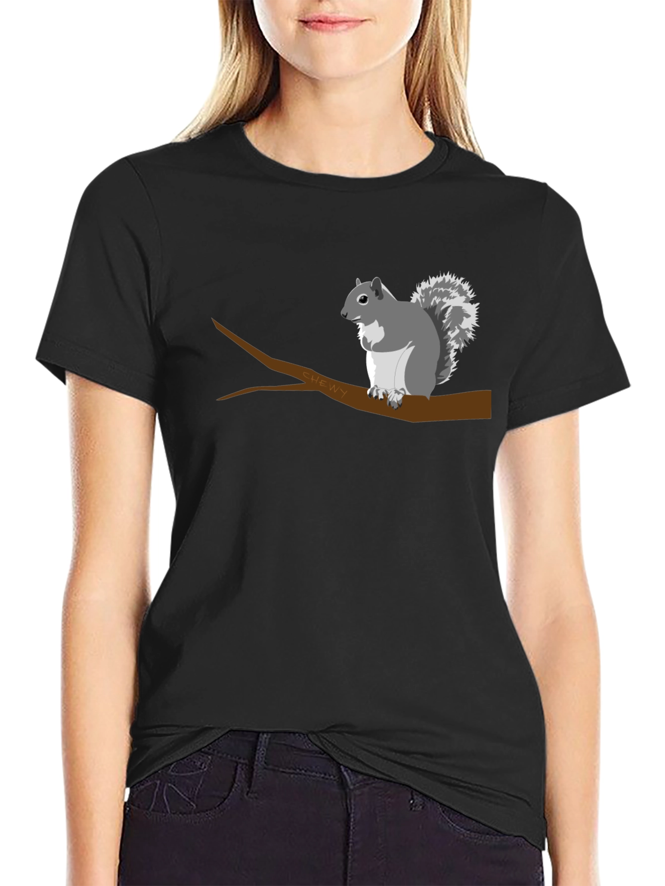 Squirrel on Branch Graphic T-Shirt