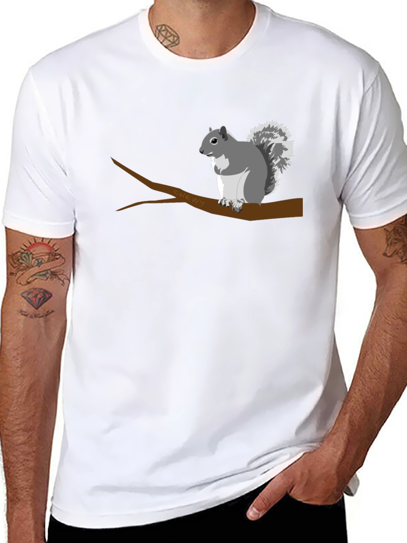 Squirrel on Branch Graphic T-Shirt