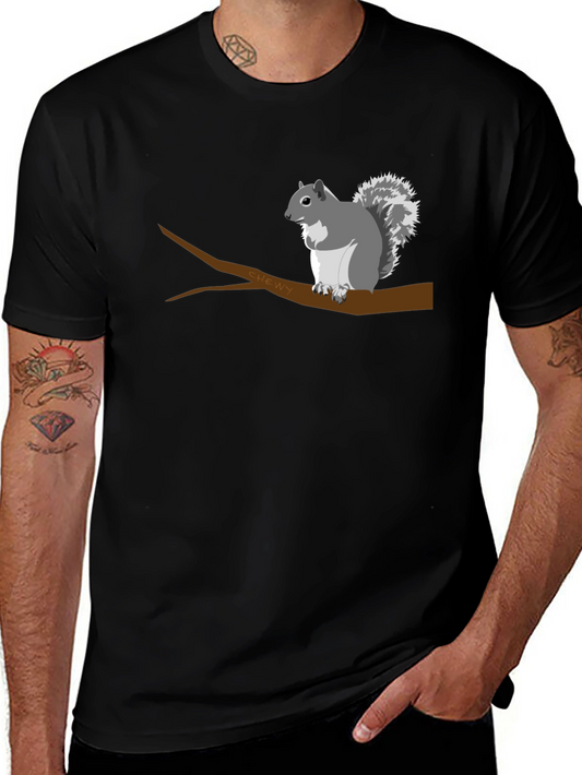 Squirrel on Branch Graphic T-Shirt