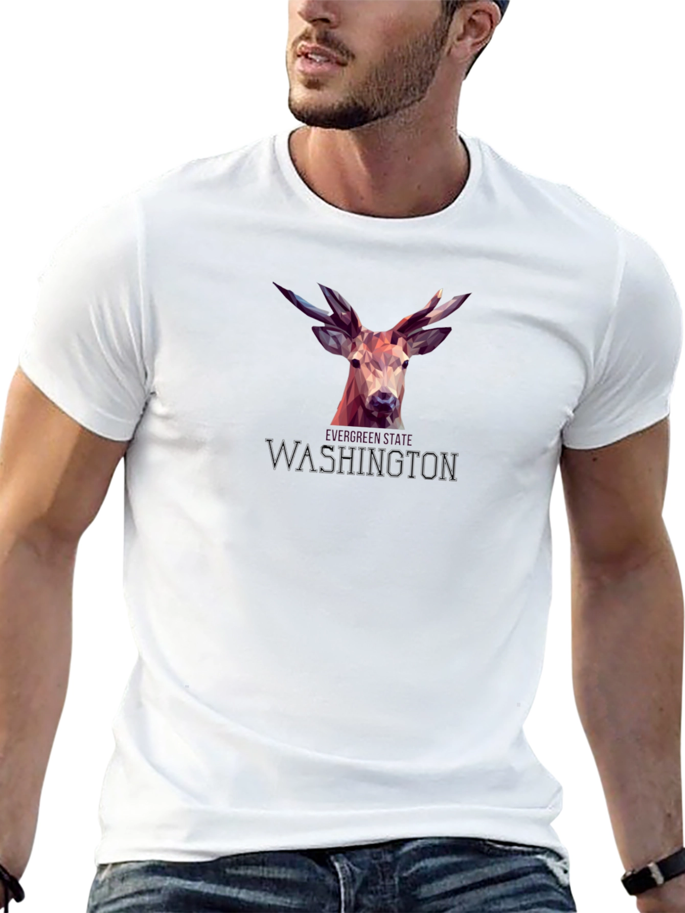 Washington Deer Graphic T-Shirt - Stylish & Unique