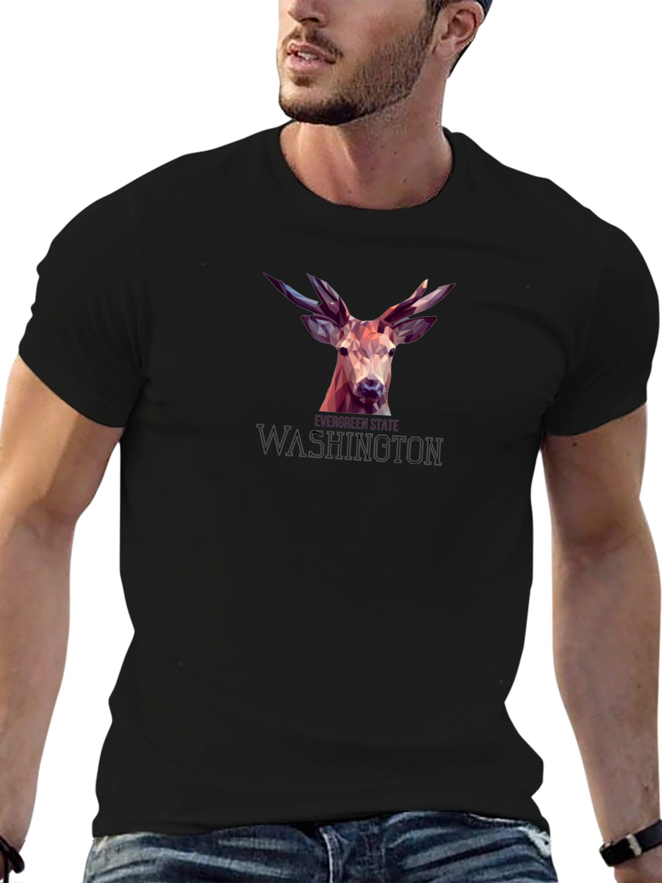 Washington Deer Graphic T-Shirt - Stylish & Unique