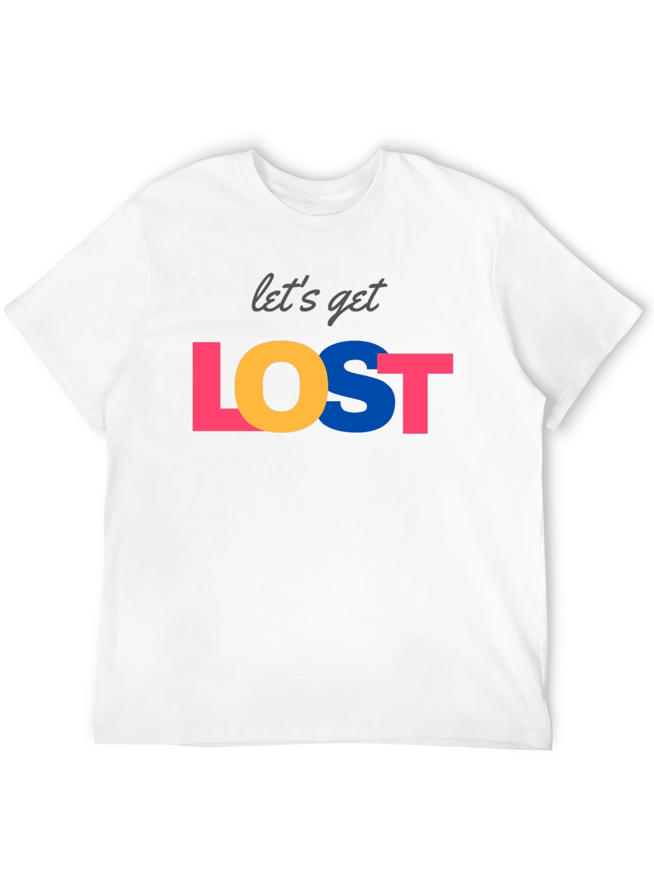 Lets Get Lost Graphic Tee - Black Crew Neck