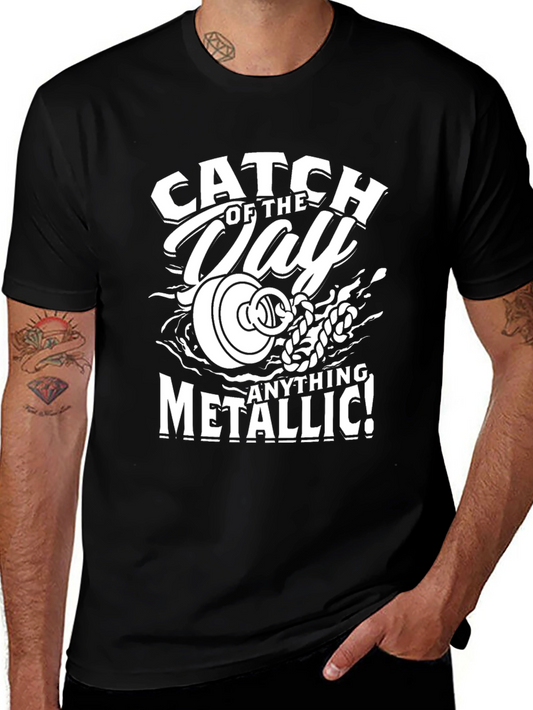 Catch of the Day Metallic Black T-Shirt