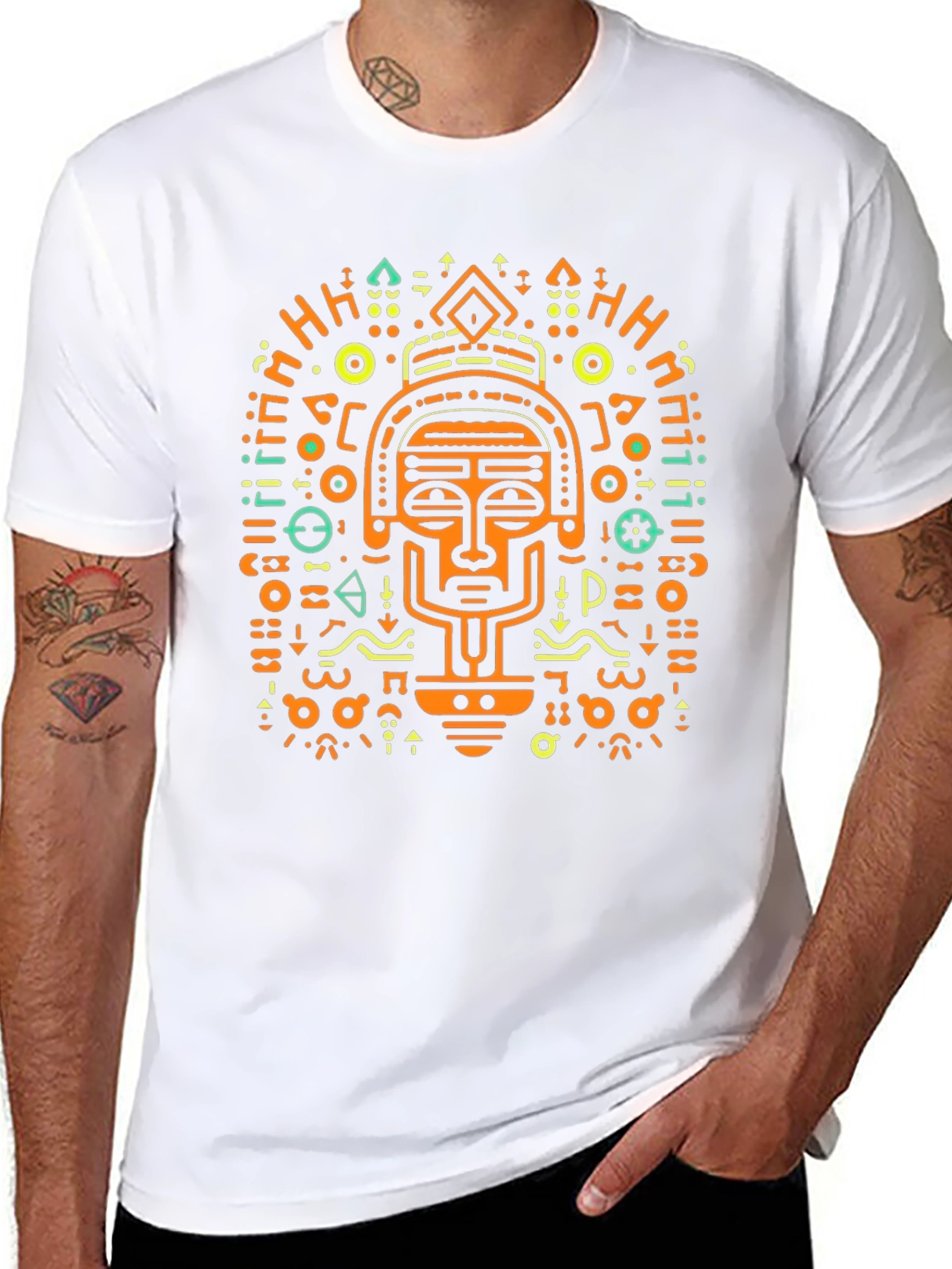 Abstract Tribal Art Graphic T-Shirt