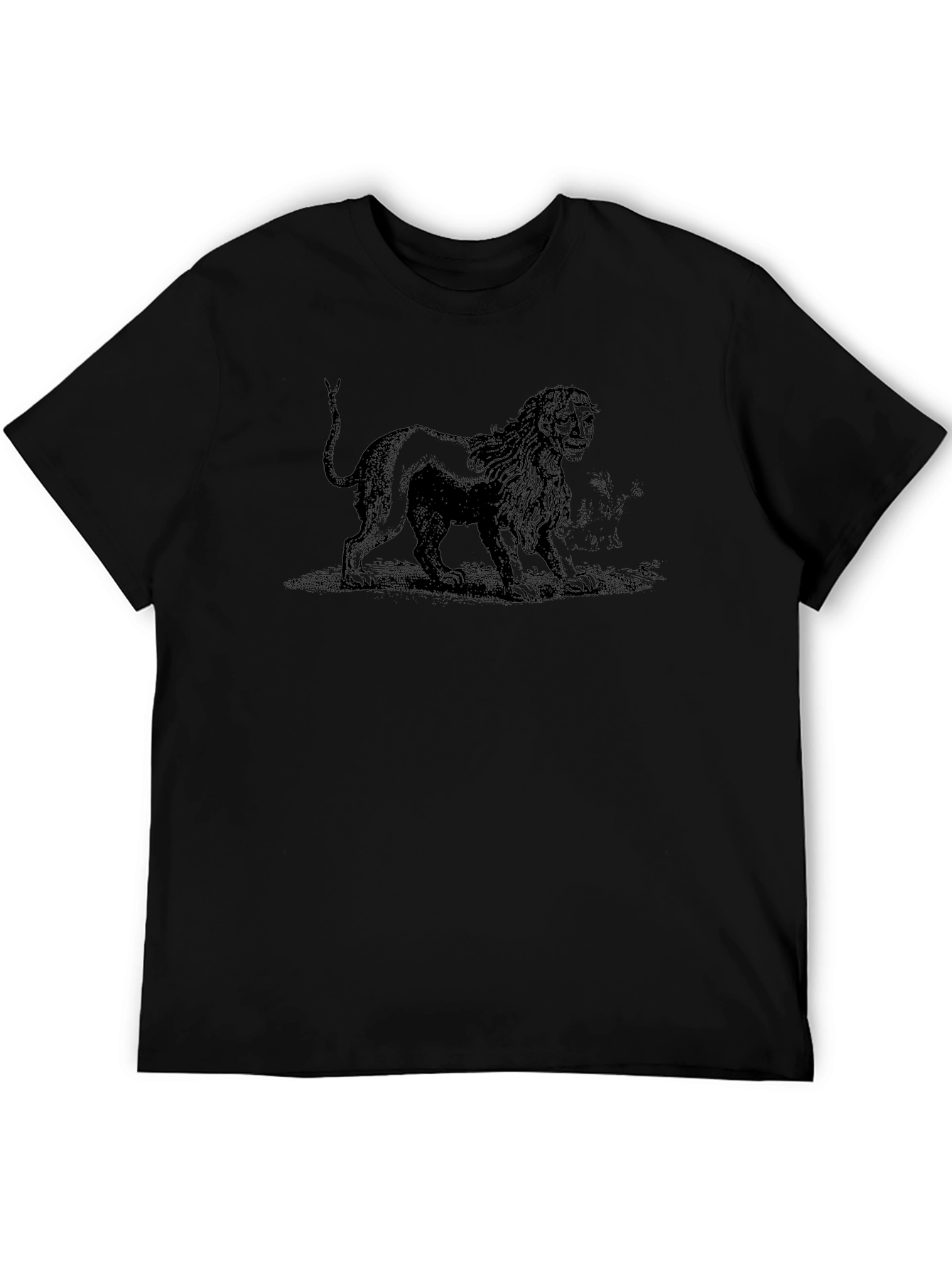 Lion Head Man Graphic T-Shirt