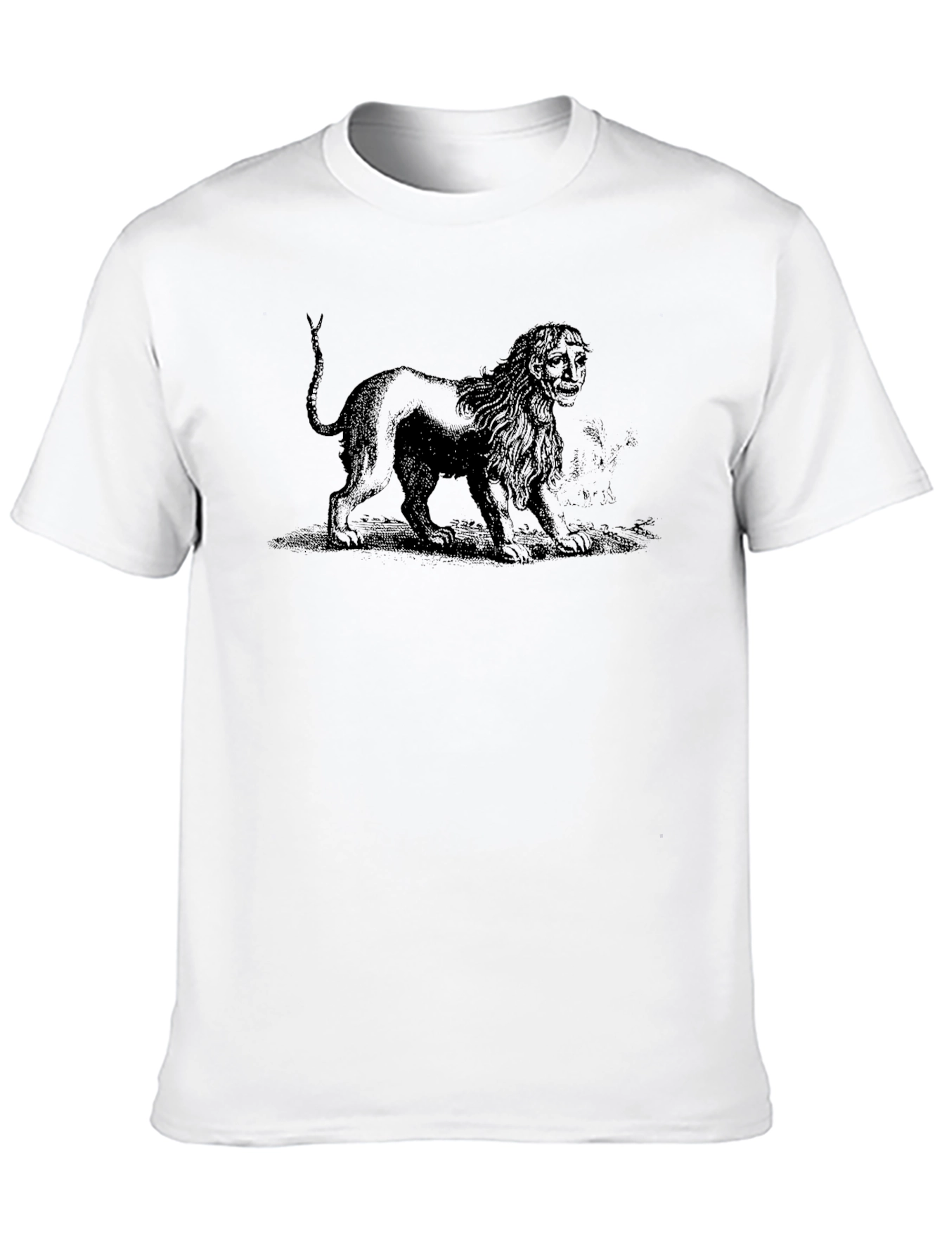 Lion Head Man Graphic T-Shirt