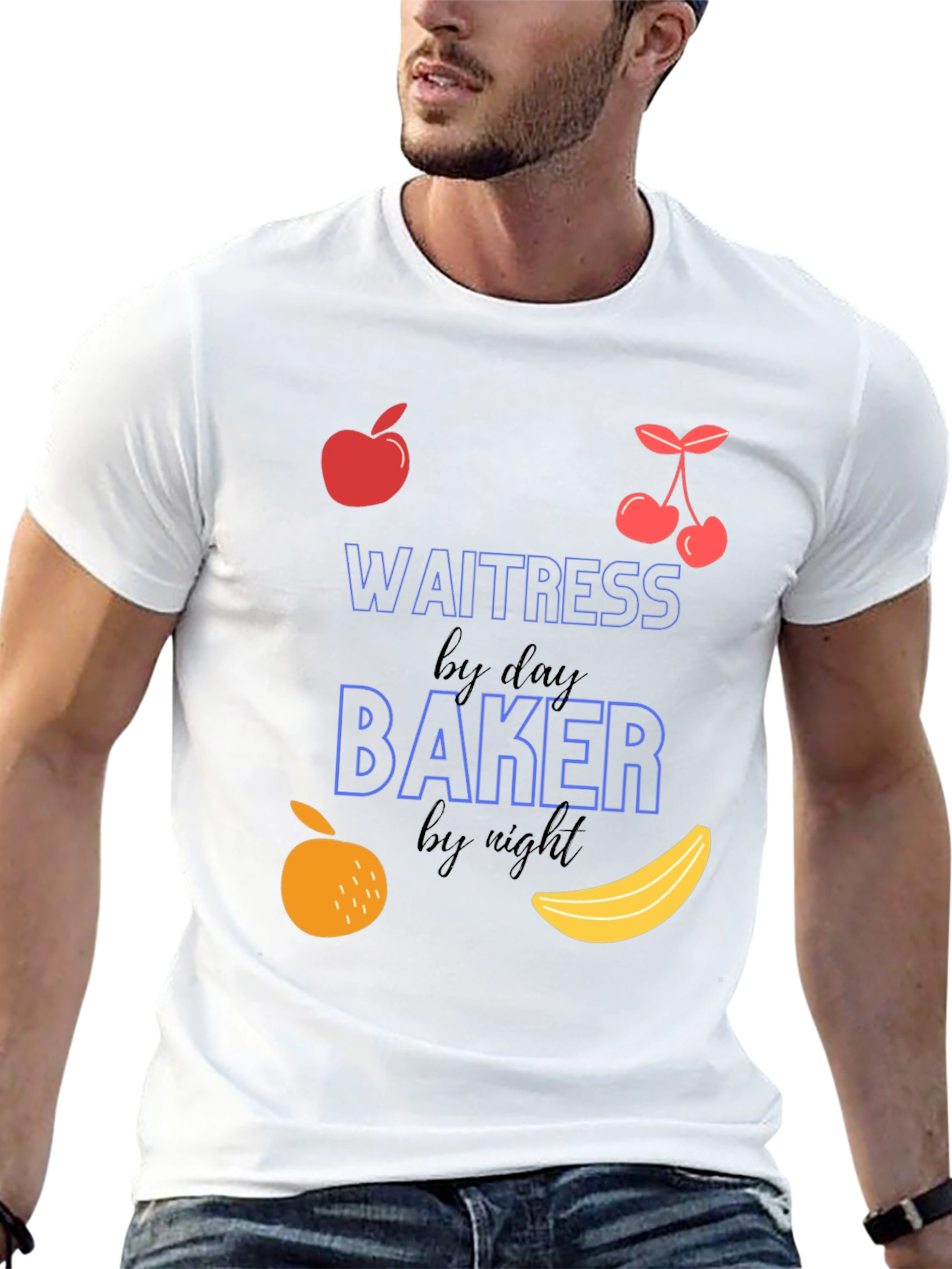 Waitress by Day Baker by Night Funny T-Shirt