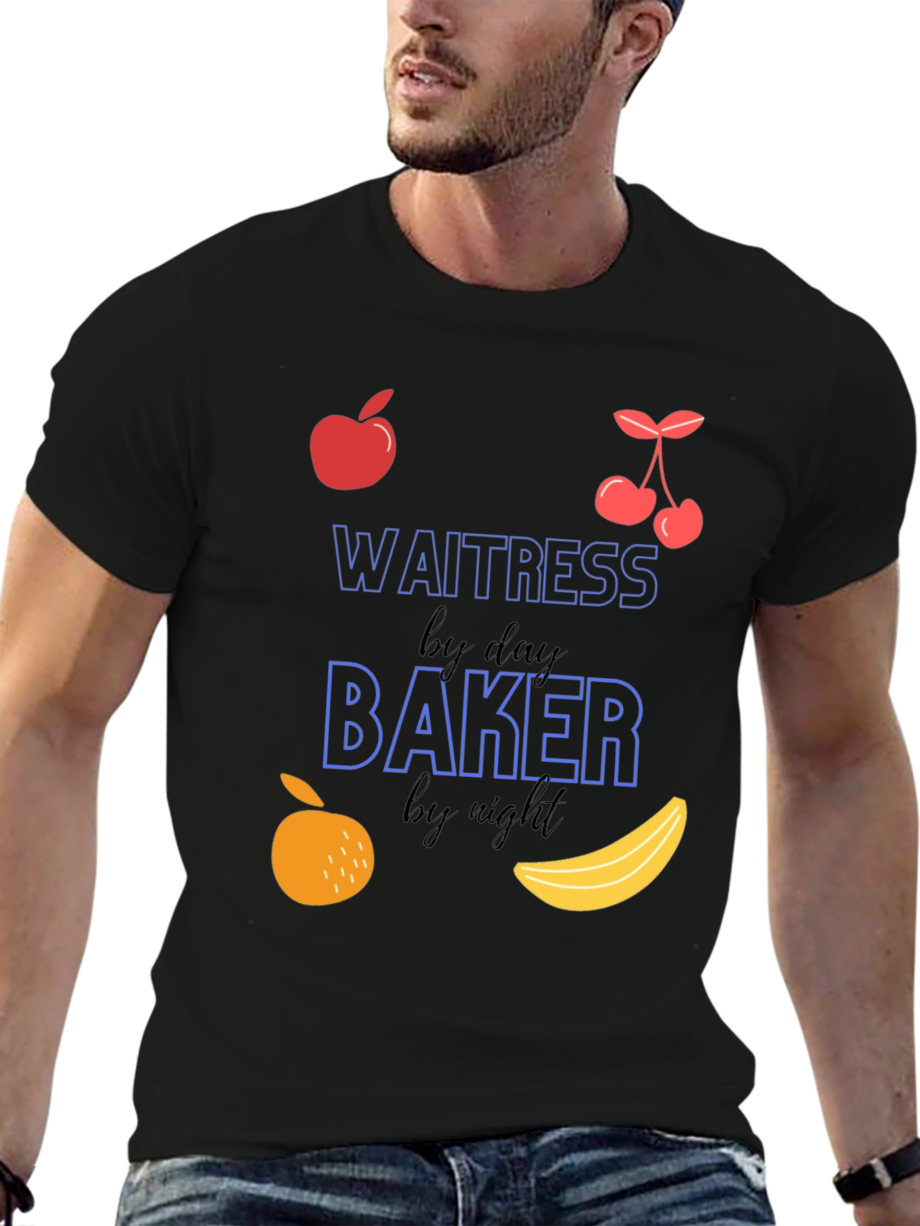 Waitress by Day Baker by Night Funny T-Shirt