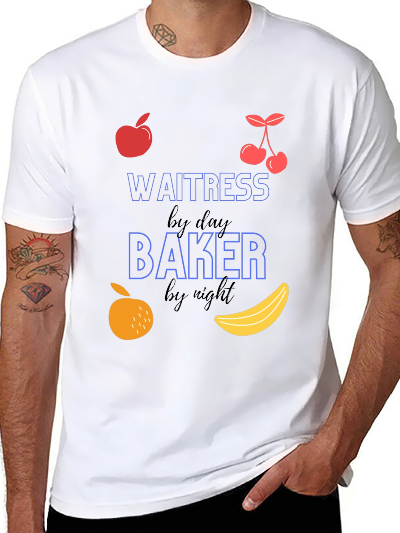 Waitress by Day Baker by Night Funny T-Shirt