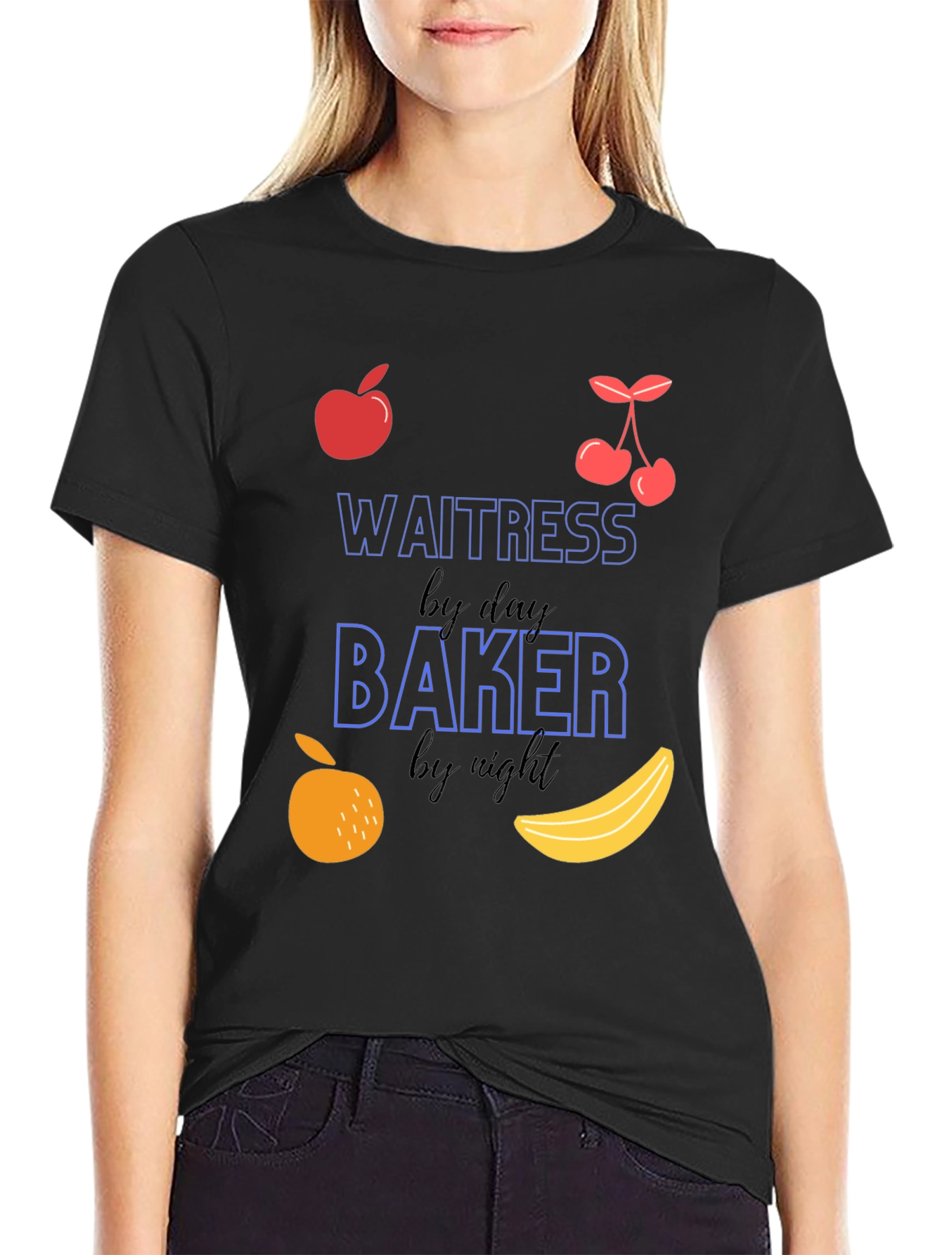 Waitress by Day Baker by Night Funny T-Shirt