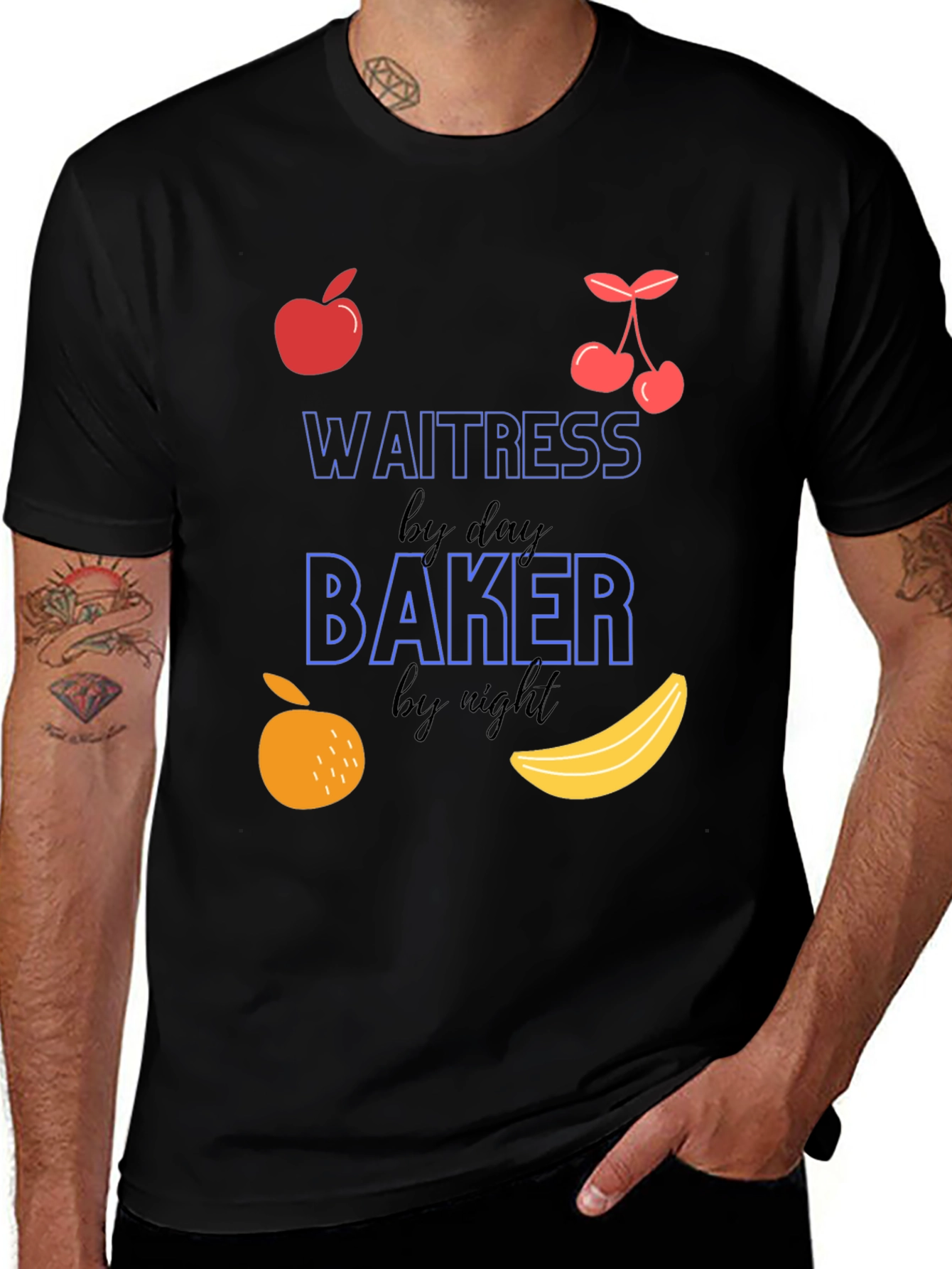 Waitress by Day Baker by Night Funny T-Shirt