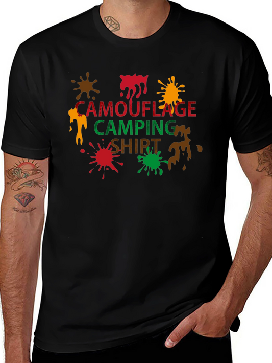 Camouflage Camping Shirt - Fun Outdoor Graphic Tee