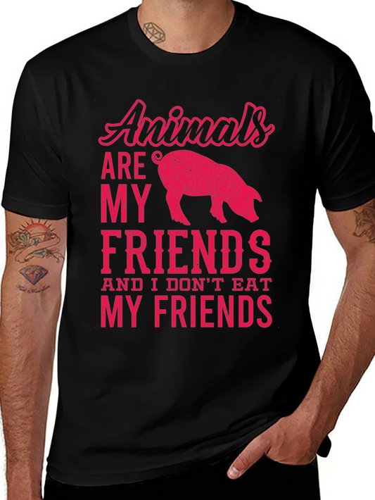 Animals Are My Friends Graphic Tee - Vegan T-Shirt