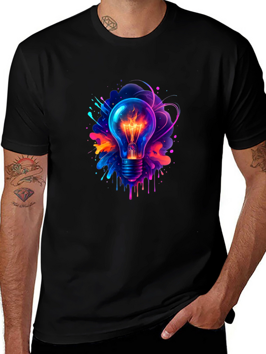 Colorful Light Bulb Graphic Tee