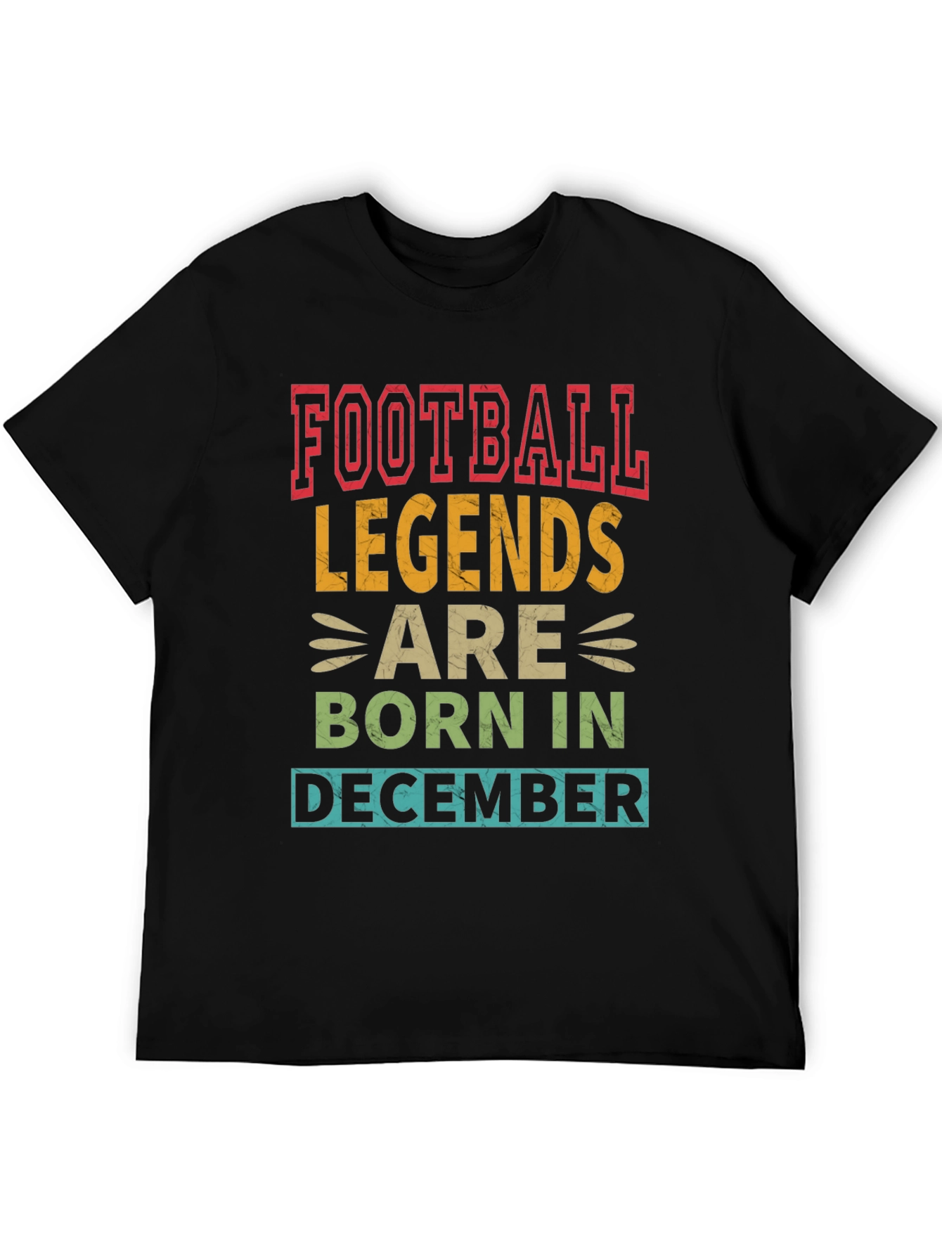 Football Legends Born in December Black T-Shirt