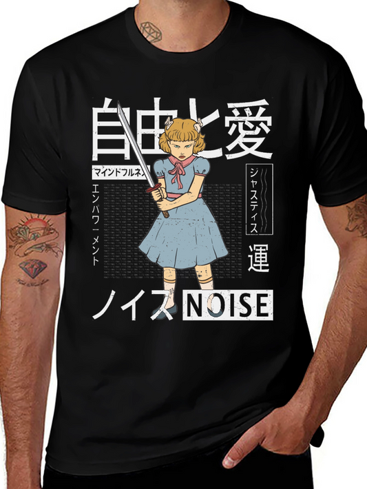 Edgy Anime T-Shirt - Girl with Sword