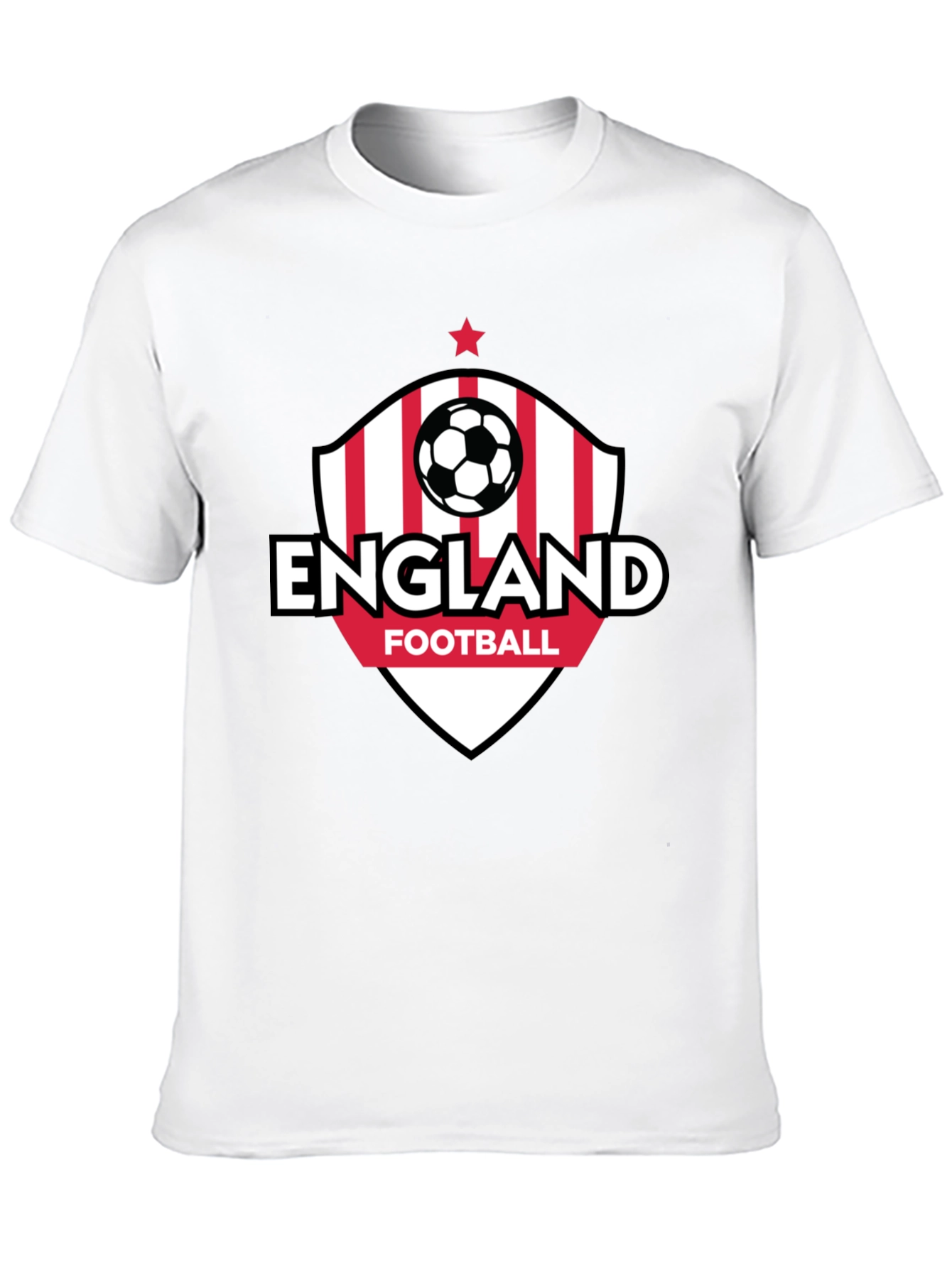 England Football Black T-Shirt Soccer Fan Tee