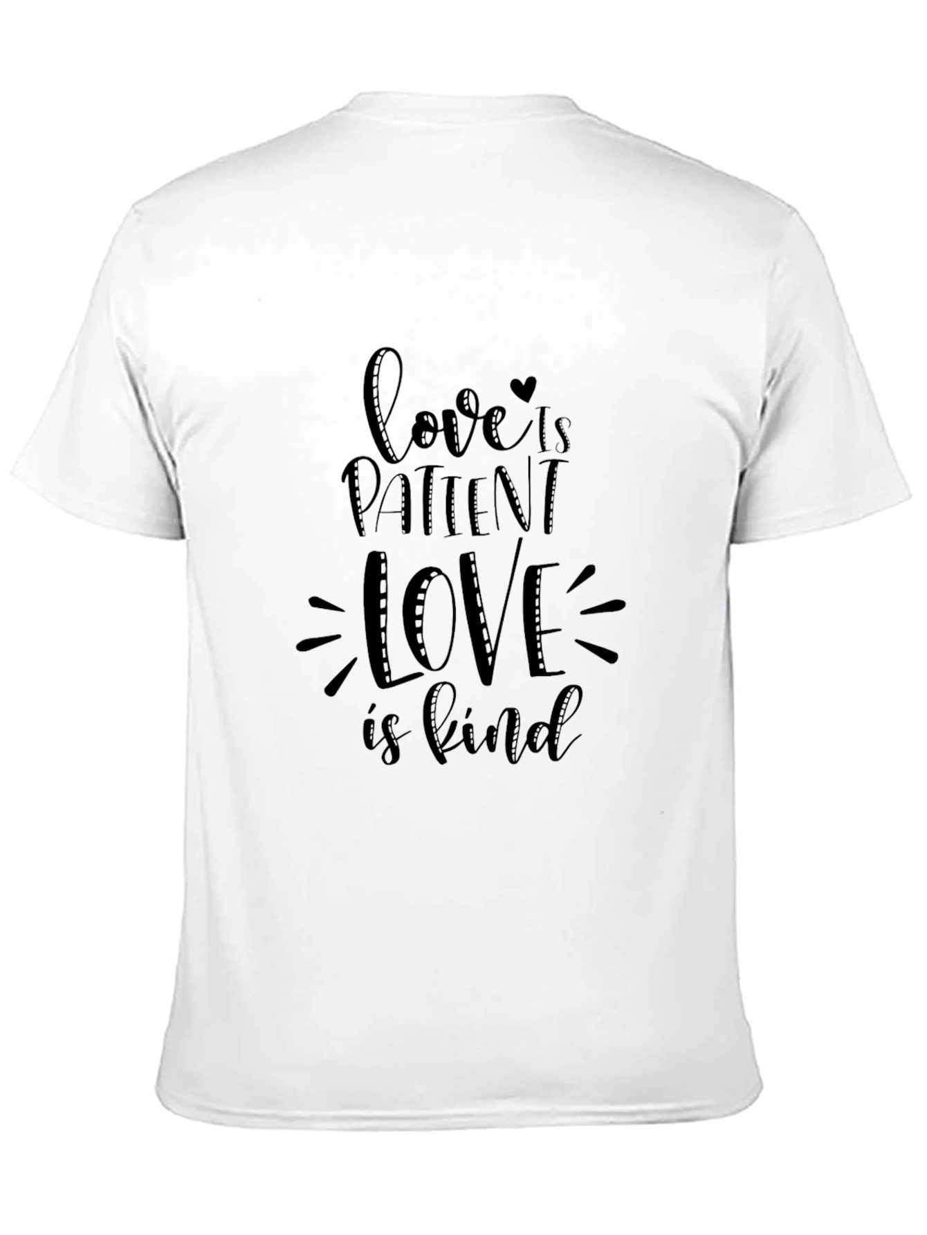 Love Is Patient Black Graphic Tee