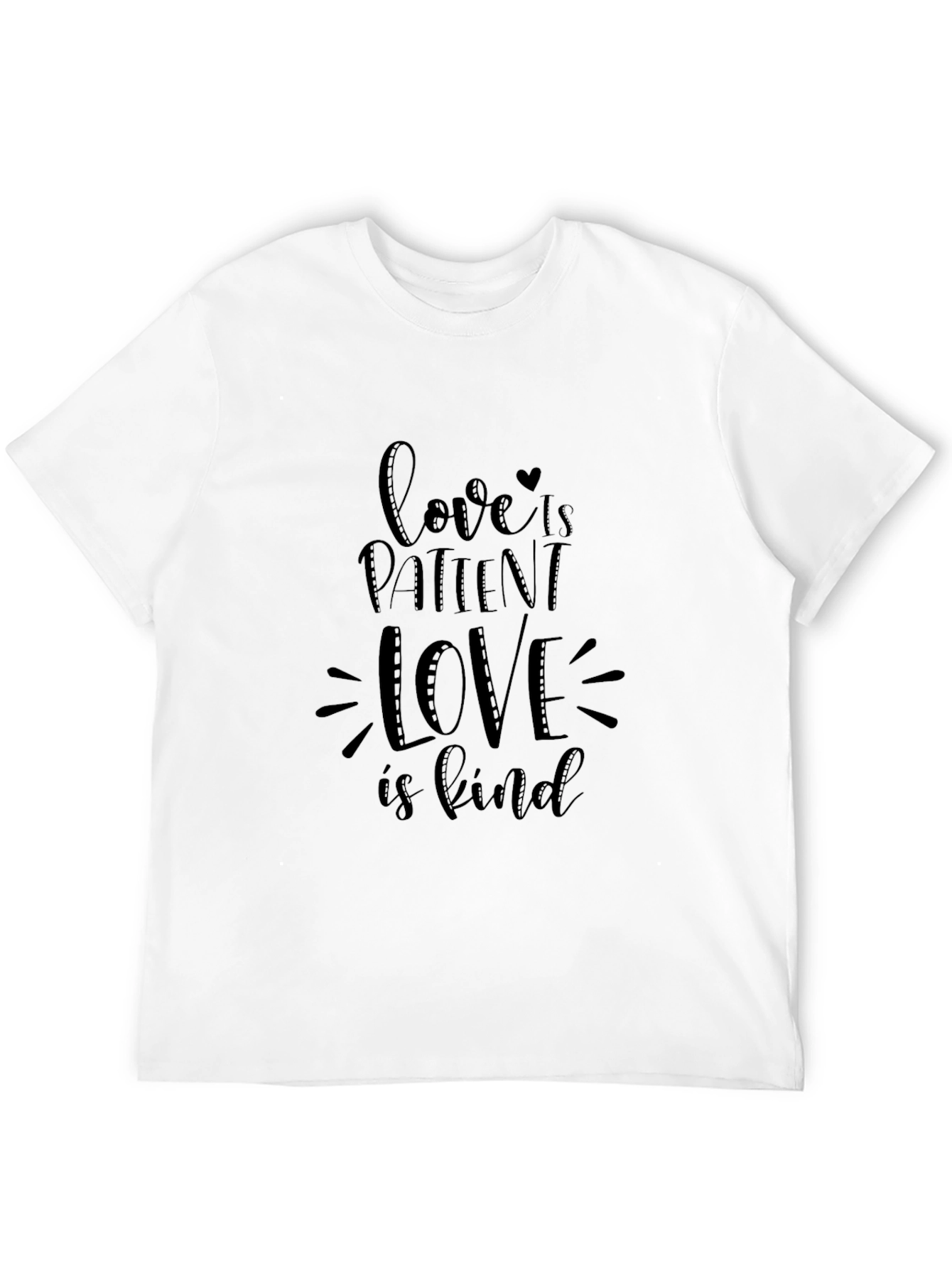 Love Is Patient Black Graphic Tee