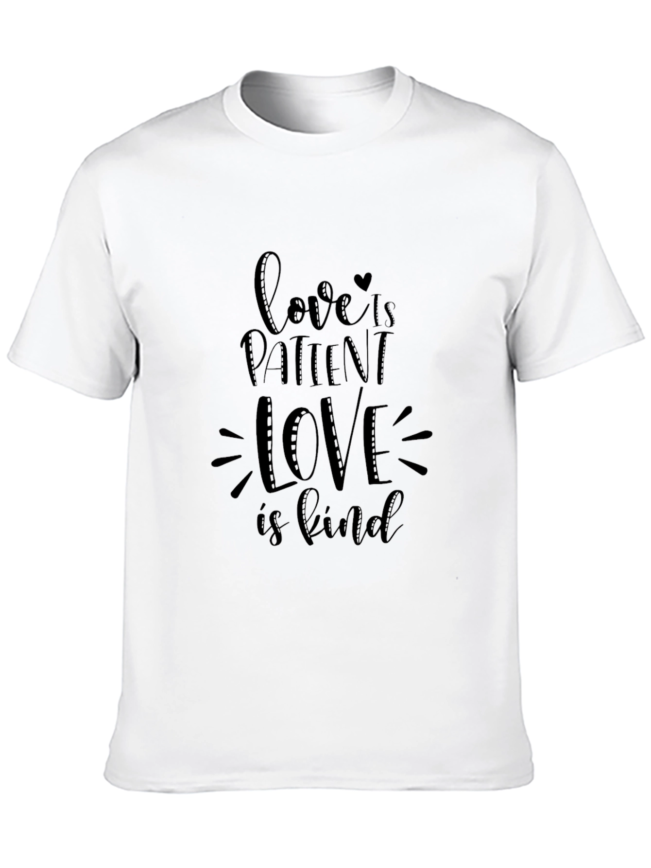 Love Is Patient Black Graphic Tee