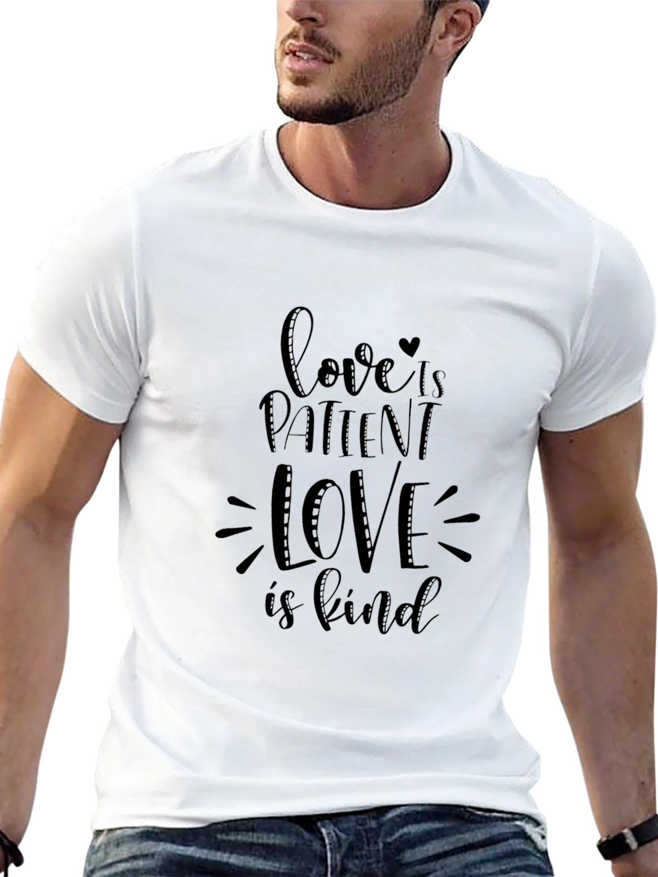Love Is Patient Black Graphic Tee