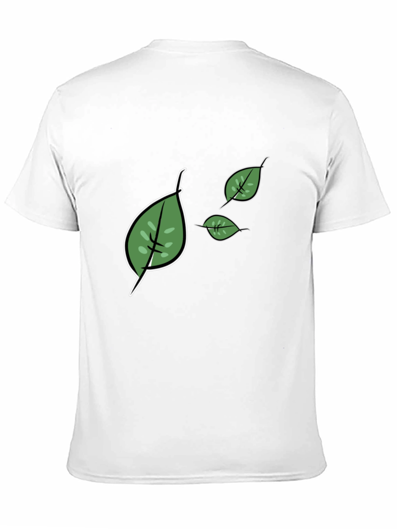 Leaf Graphic Print Tee - Casual Style
