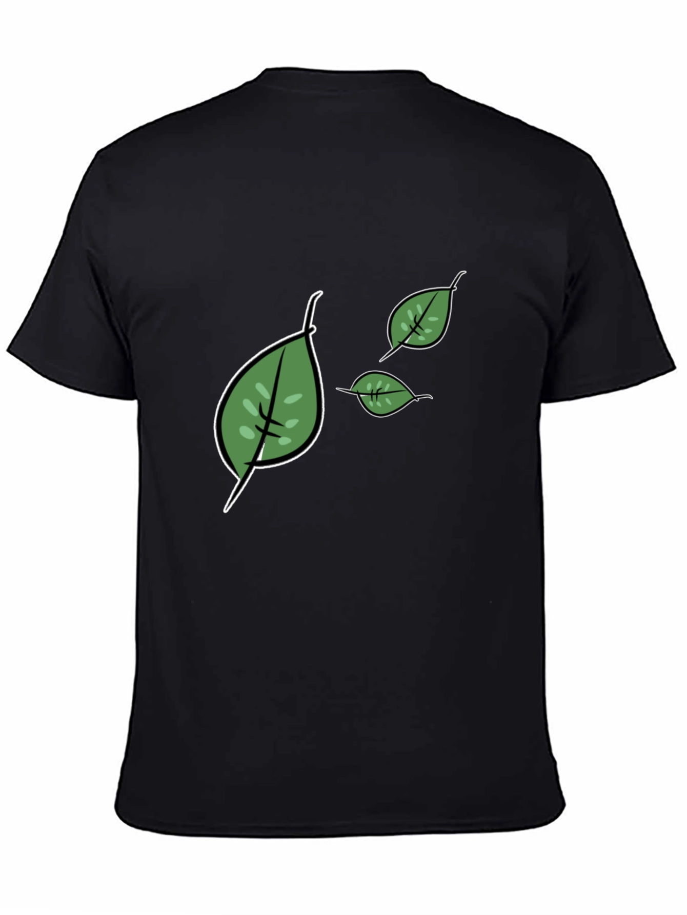 Leaf Graphic Print Tee - Casual Style