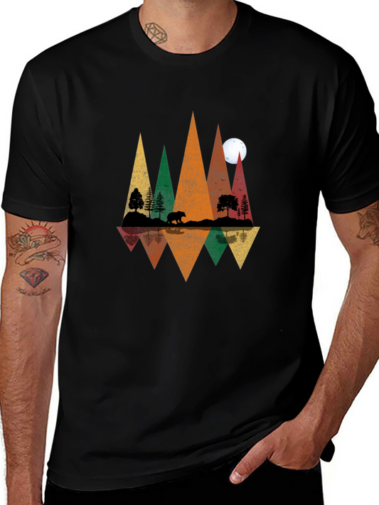 Nature Reflection Graphic Tee - Mens Black T-Shirt