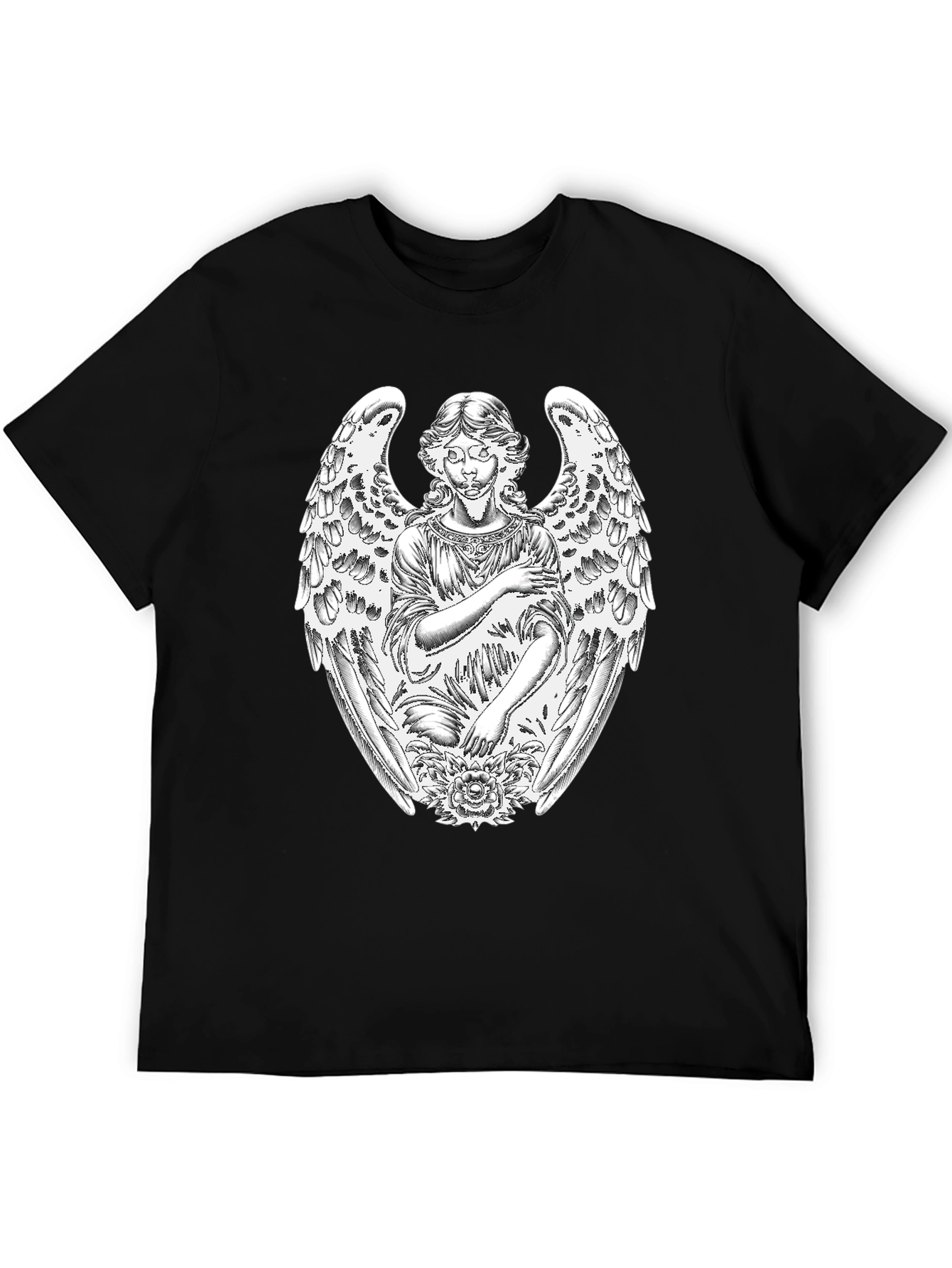 Angel Graphic T-Shirt - Black