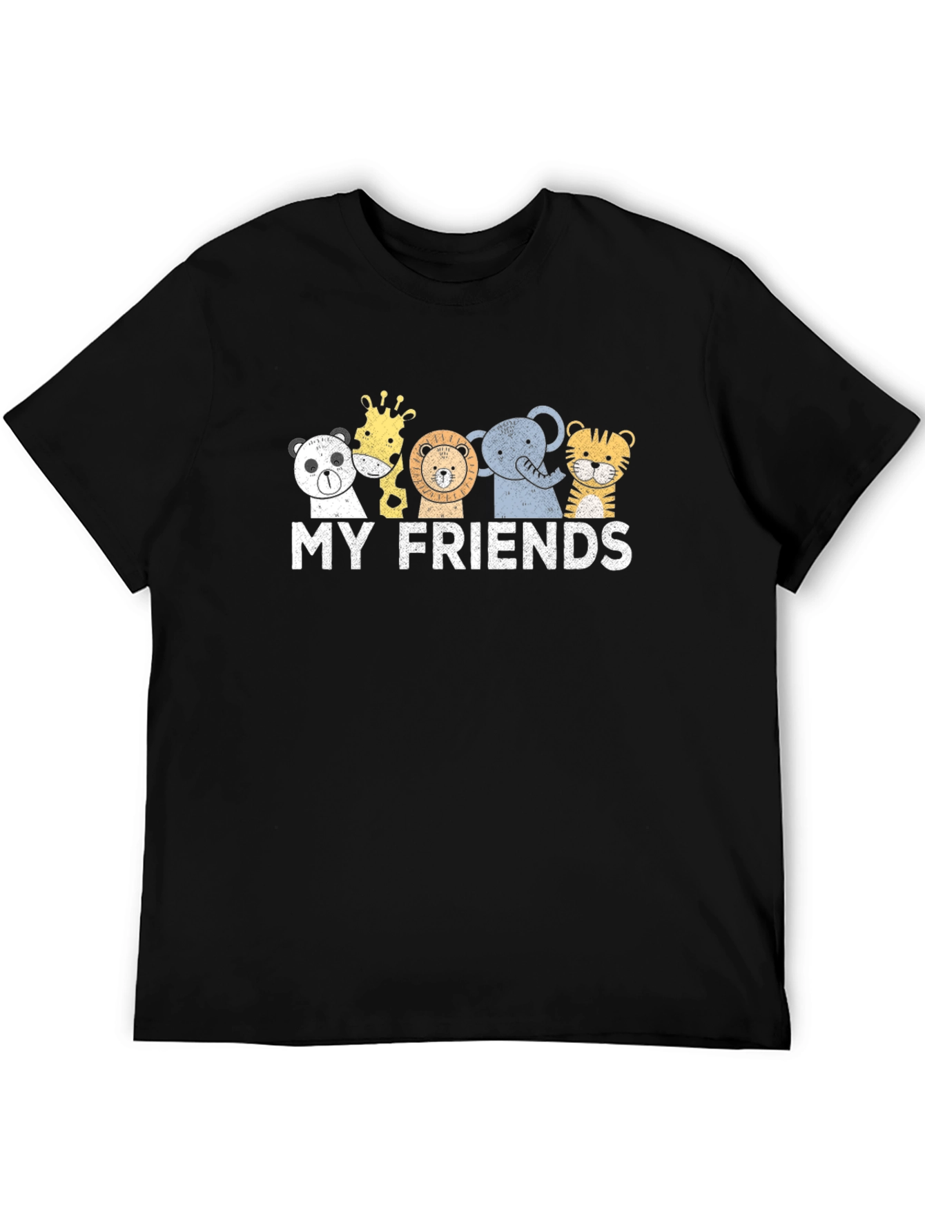 Cute Animal Friends Graphic T-Shirt