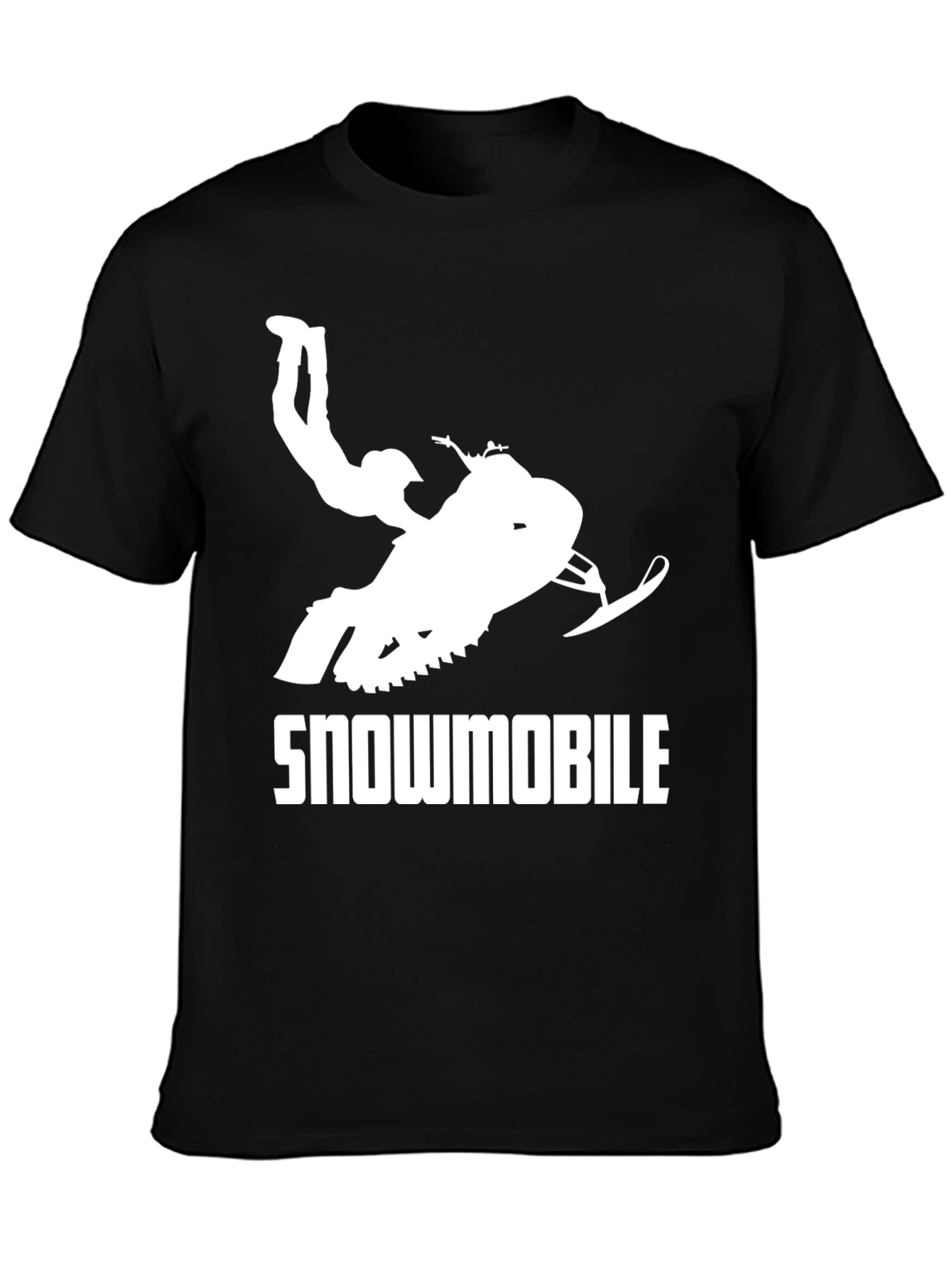 Snowmobile Stunt T-Shirt - Black Graphic Tee