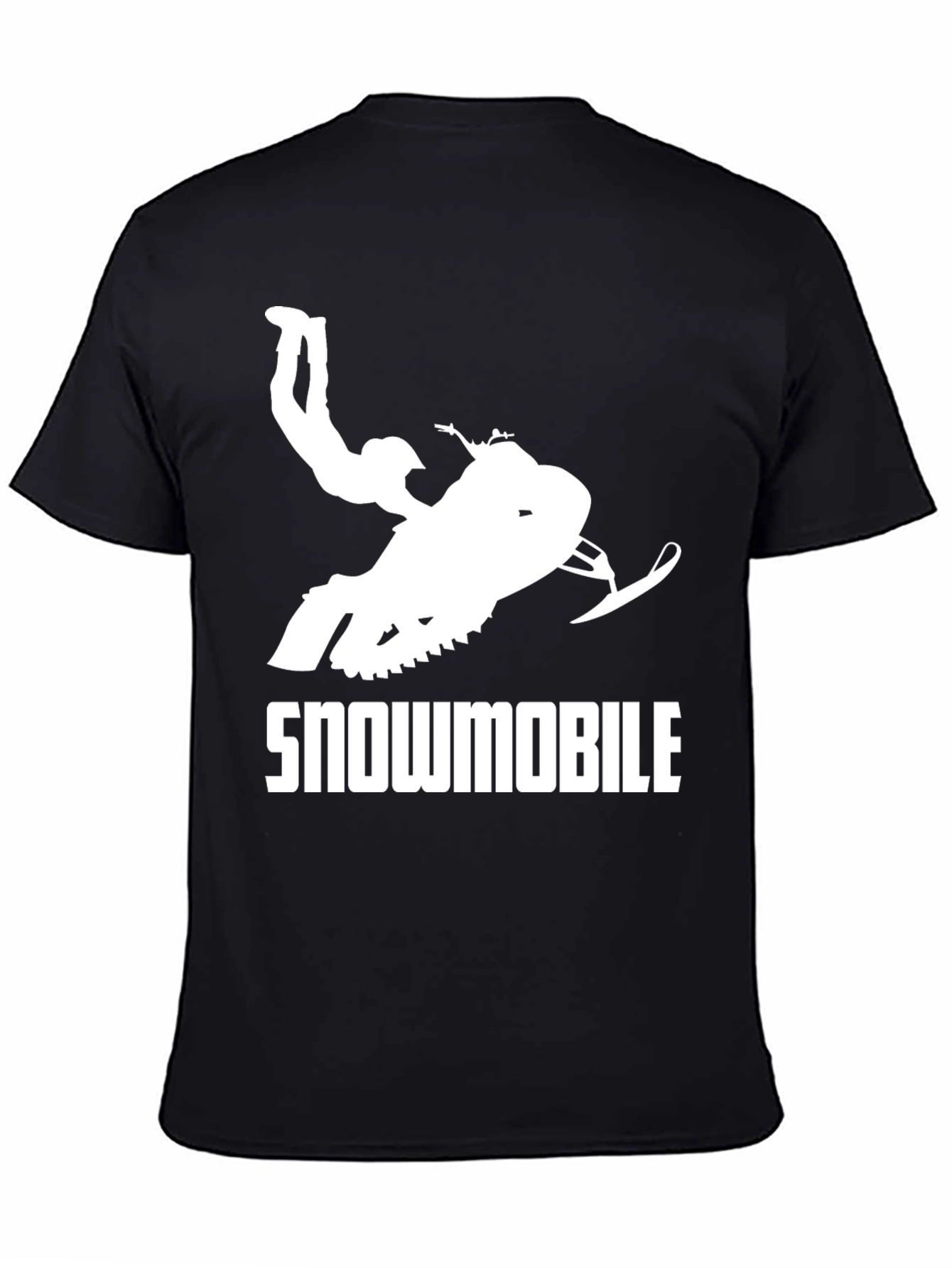 Snowmobile Stunt T-Shirt - Black Graphic Tee