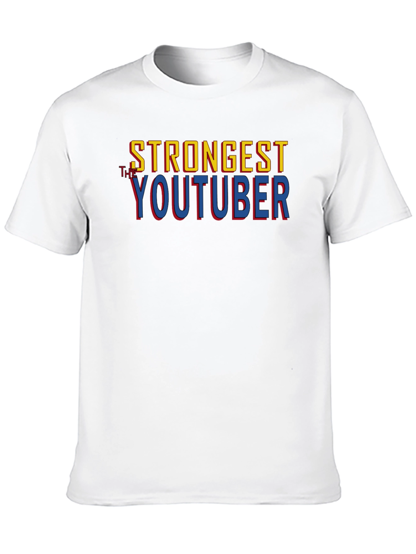 Strongest Youtuber T-Shirt Black Cotton