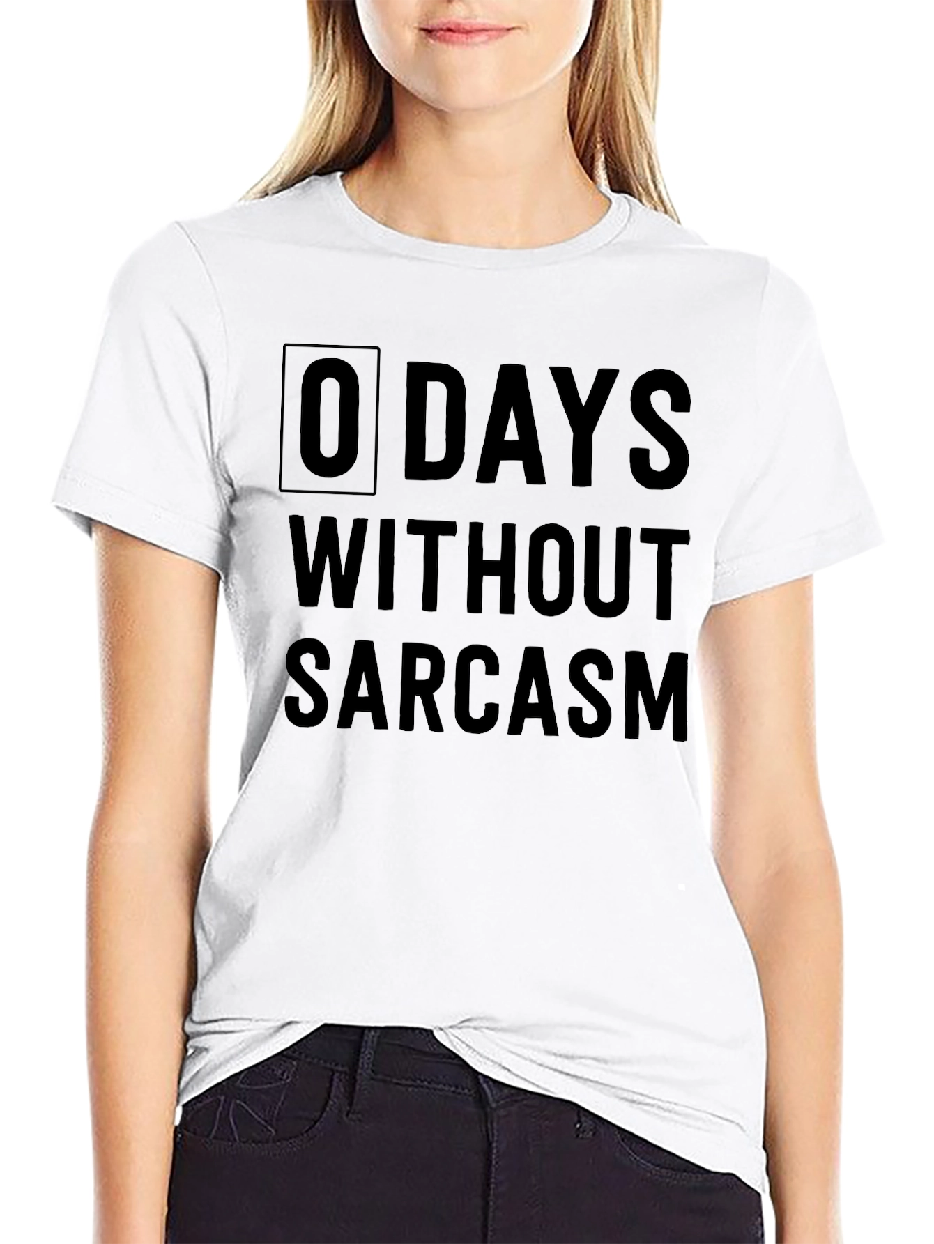 0 Days Without Sarcasm Graphic Tee - Black
