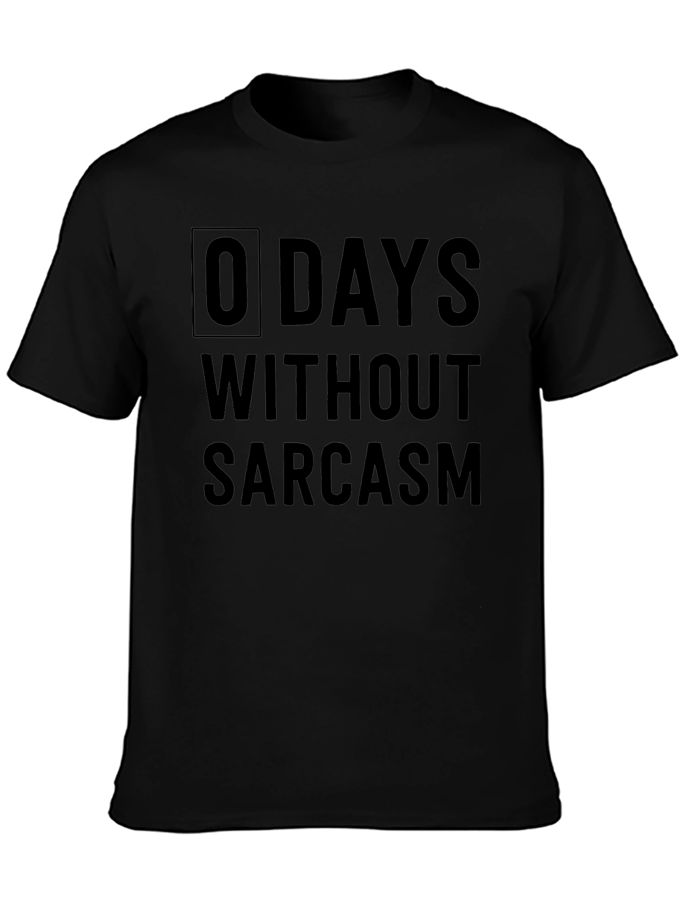 0 Days Without Sarcasm Graphic Tee - Black
