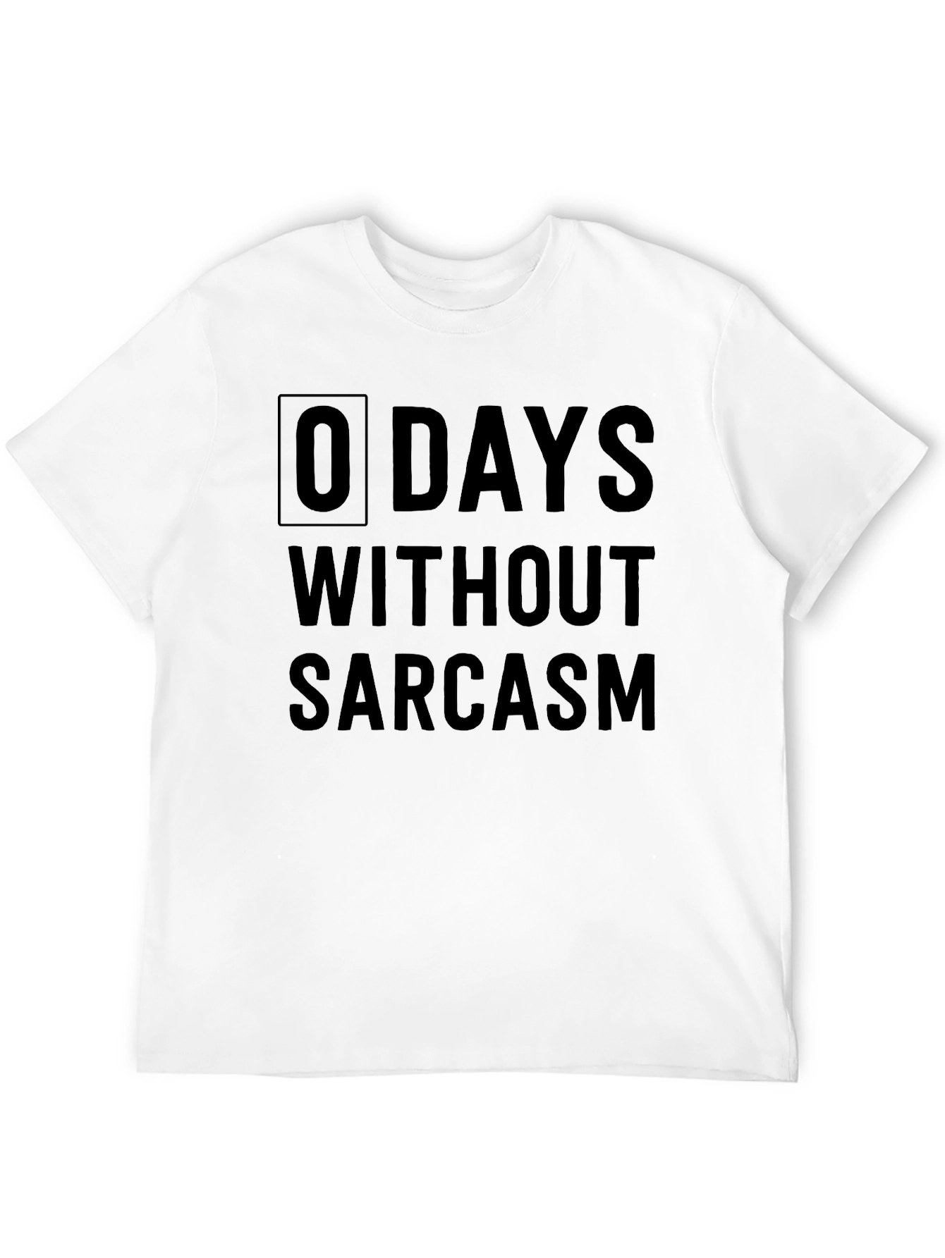 0 Days Without Sarcasm Graphic Tee - Black