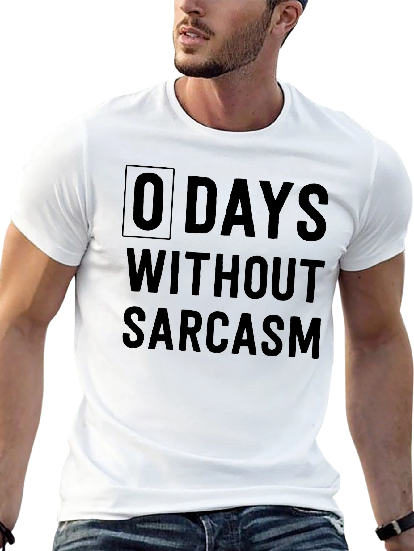 0 Days Without Sarcasm Graphic Tee - Black