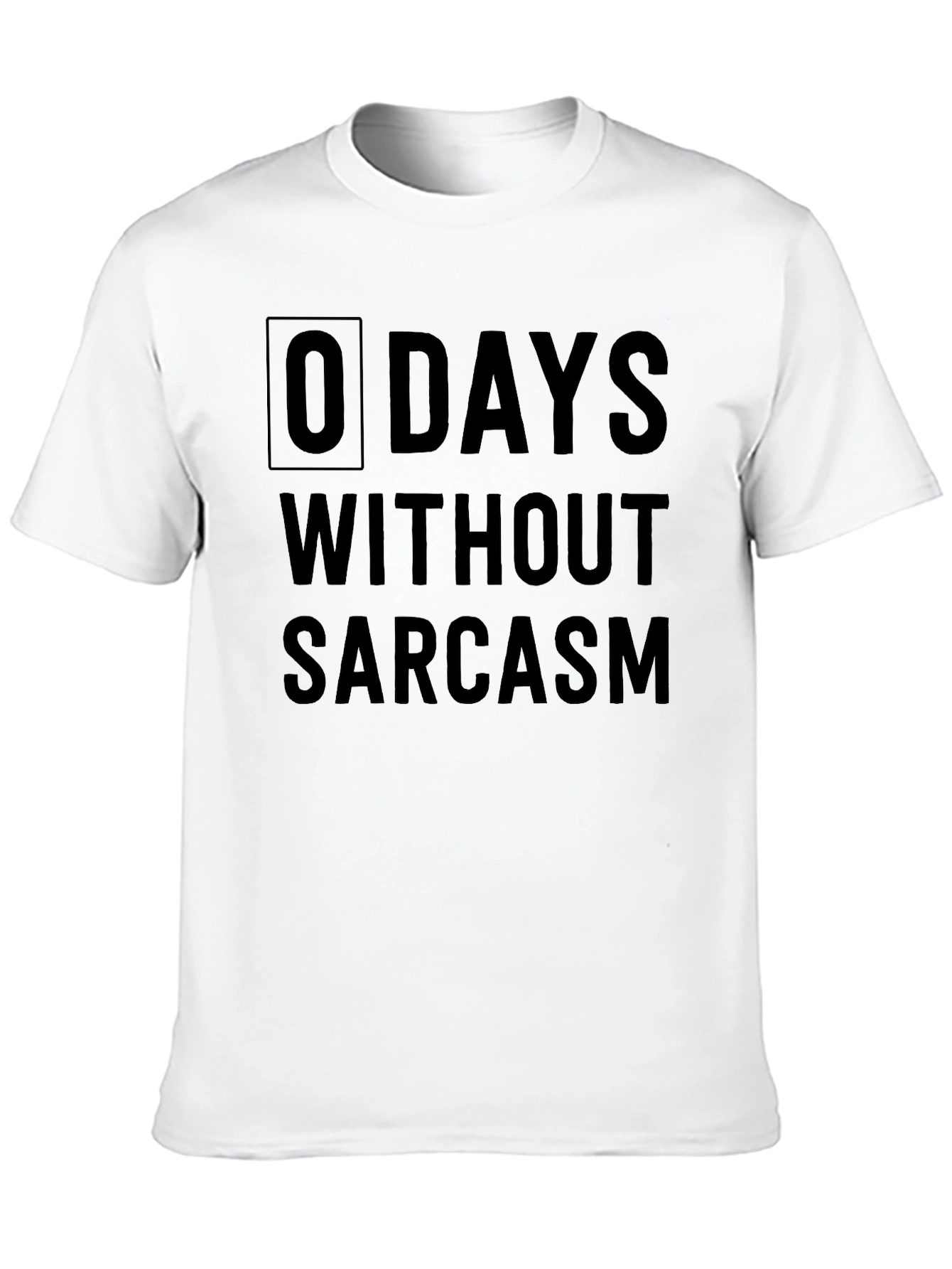 0 Days Without Sarcasm Graphic Tee - Black