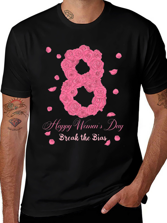 Womens Day T-Shirt - Floral Number 8 Break the Bias