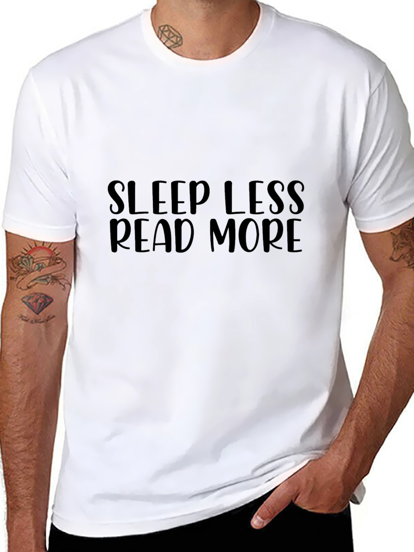 Sleep Less Read More Black T-Shirt