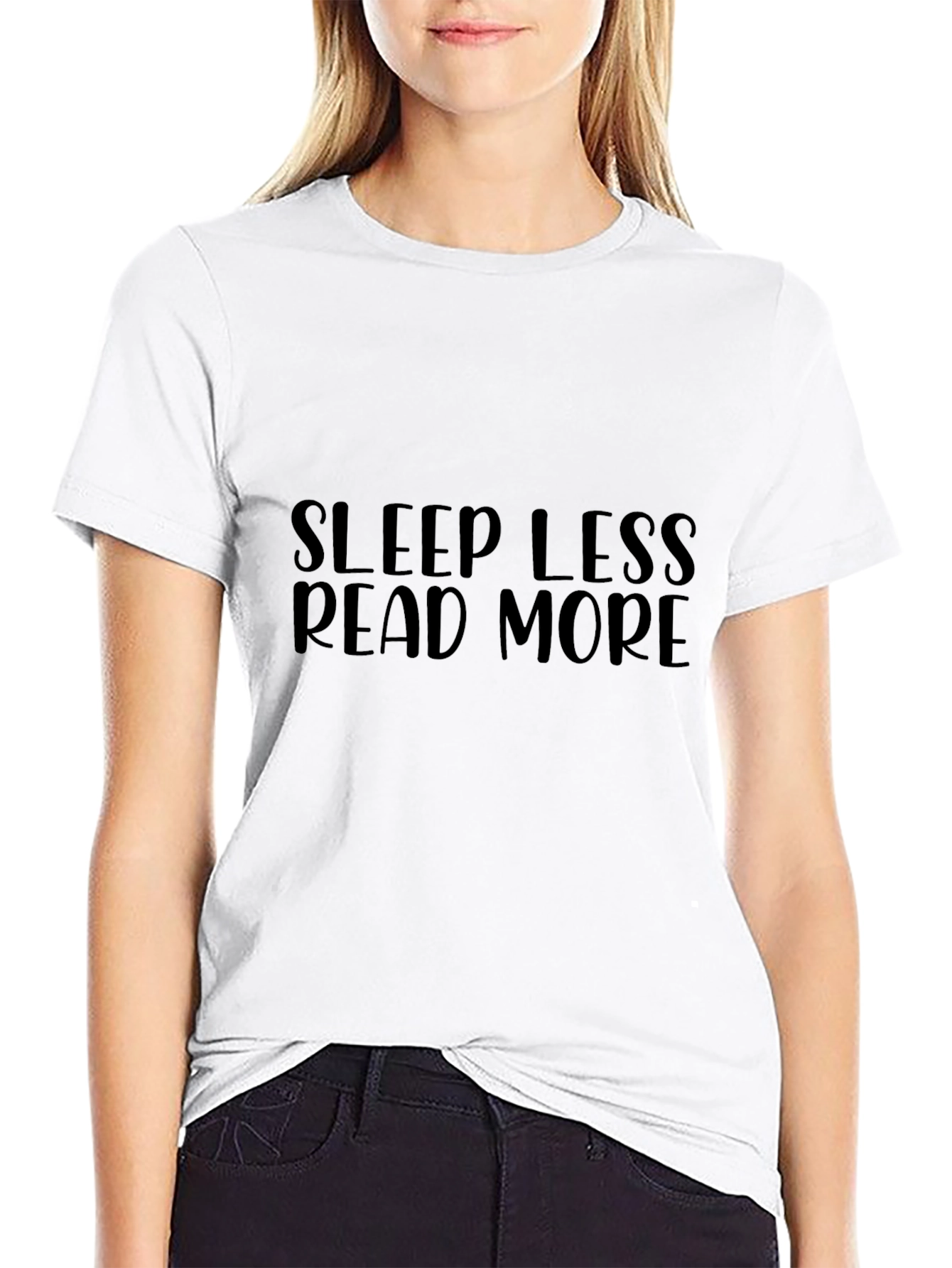 Sleep Less Read More Black T-Shirt