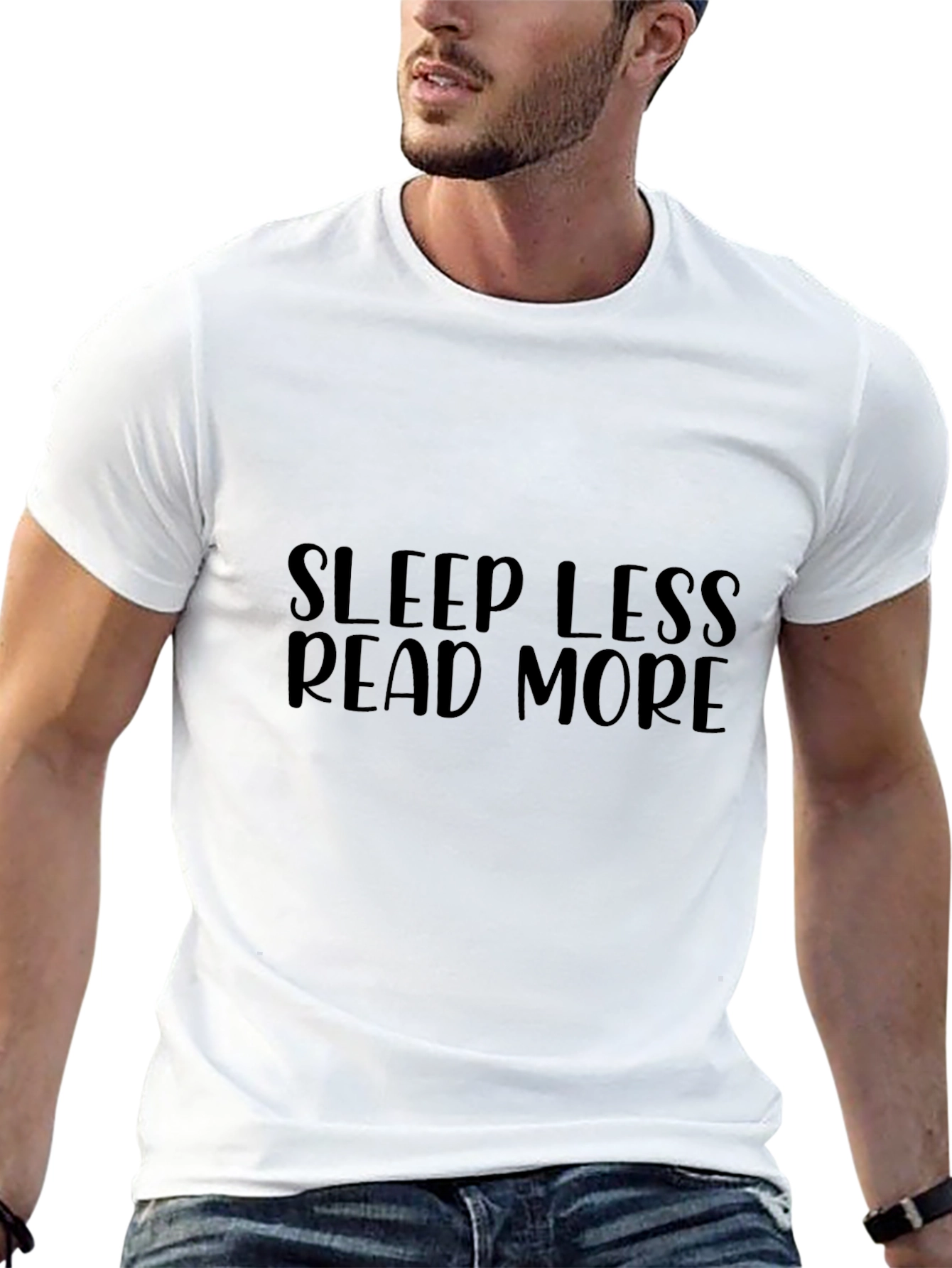 Sleep Less Read More Black T-Shirt