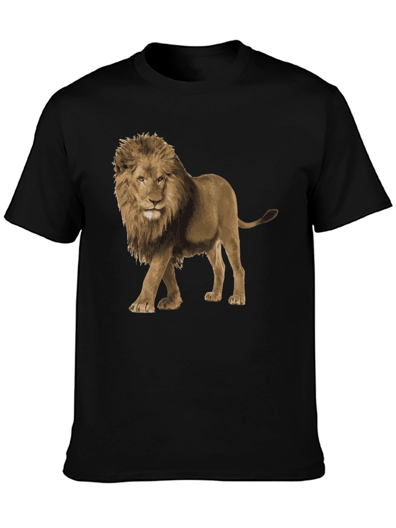 Lion Graphic Tee - Black Unisex T-Shirt