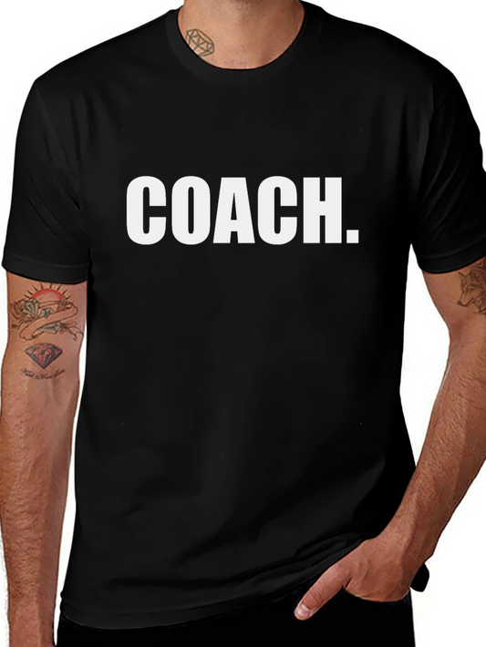 Coach T-Shirt - Solid Black Crew Neck Tee